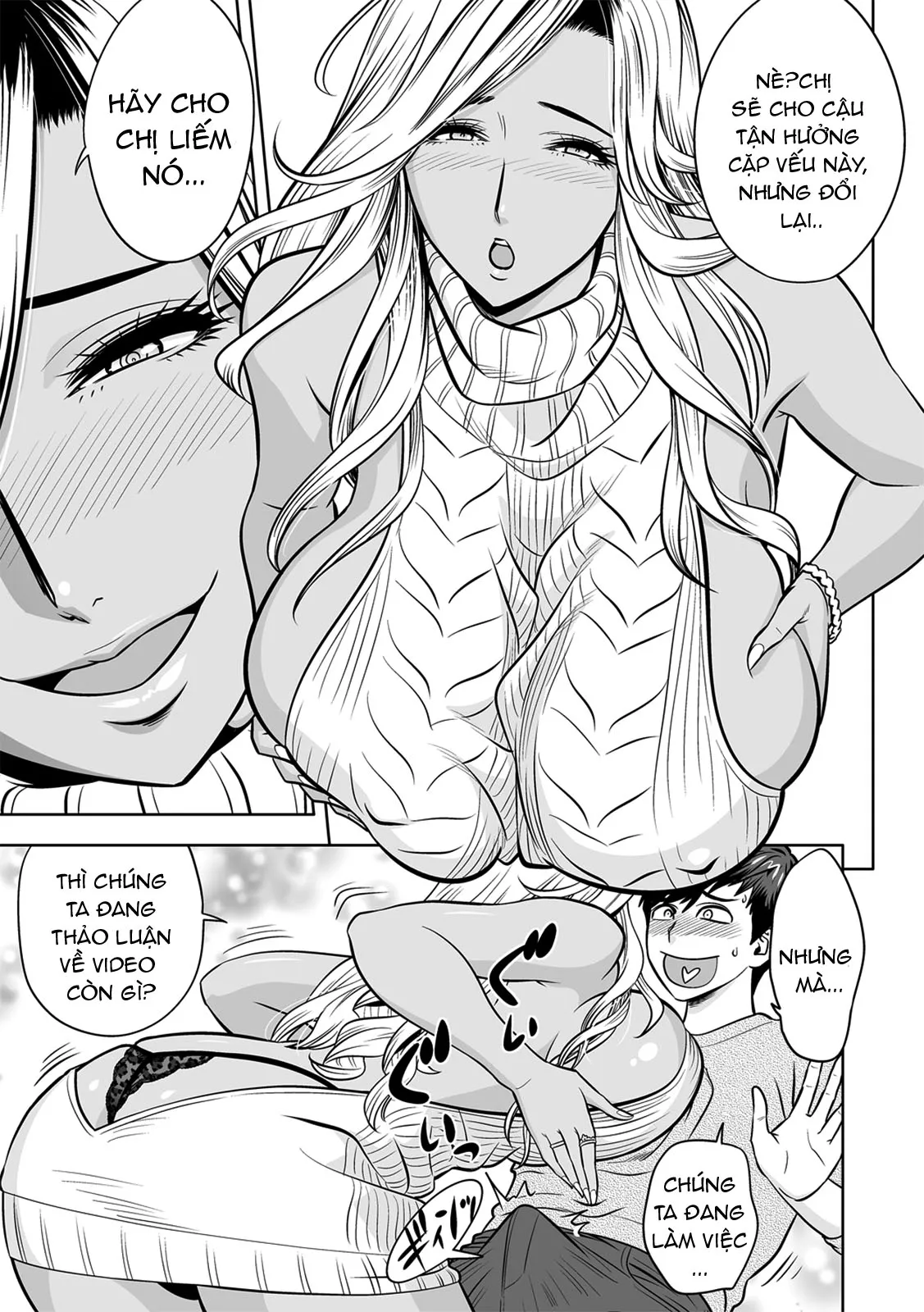 HentaiVN.net - Ảnh 6 - Gal Ane Shachou to Harem Office ~SEX wa Gyoumu ni Fukumimasu ka? - Chap 4