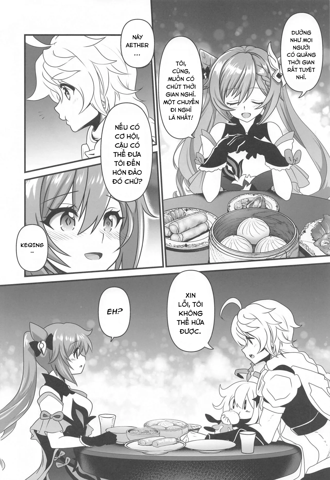 HentaiVN.net - Ảnh 4 - Ánh sao láp lánh kia.(Genshin Impact) [Tsuyameku Hareboshi; Glossy Starlit] - Chap 1