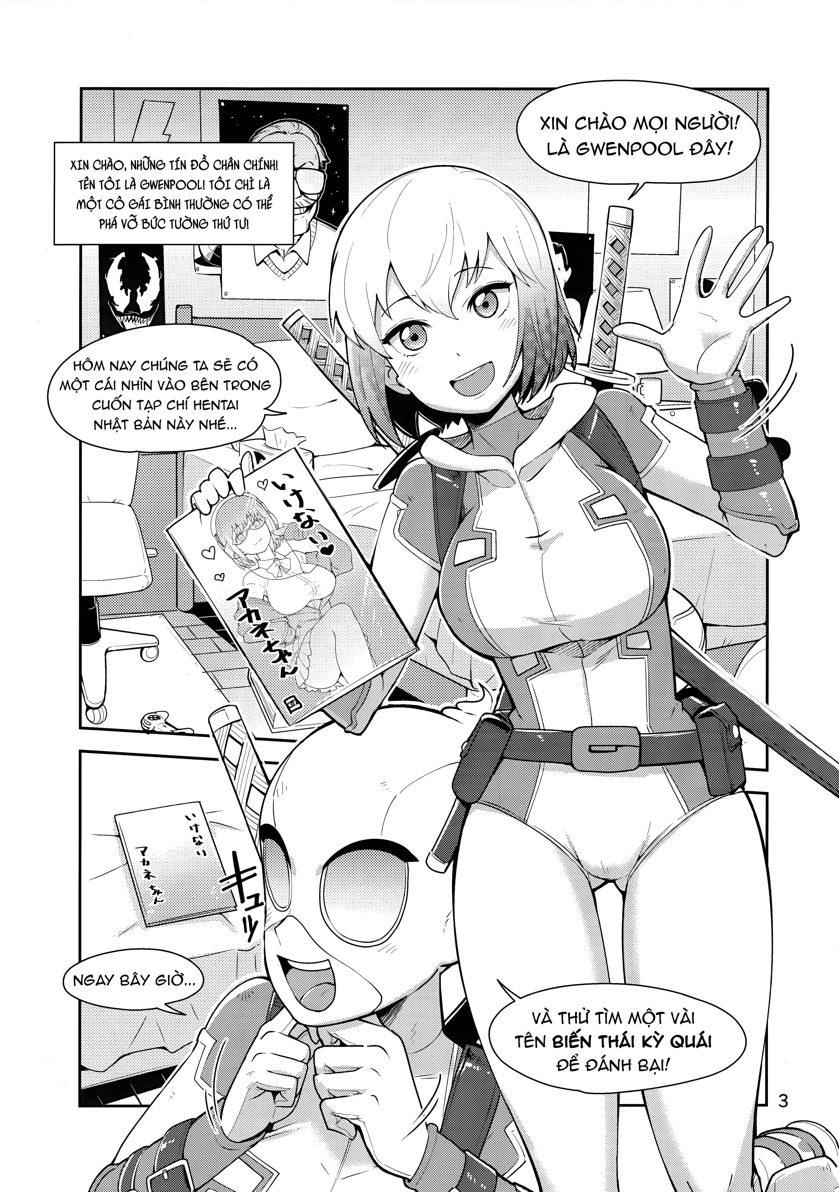 HentaiVN.net - Ảnh 4 - Gwenpool (Etchina sekai ni o jama shima~su) (Gwenpool) [Gwenpool (Jumping Into an Indecent World) (Gwenpool)] - Chap 1