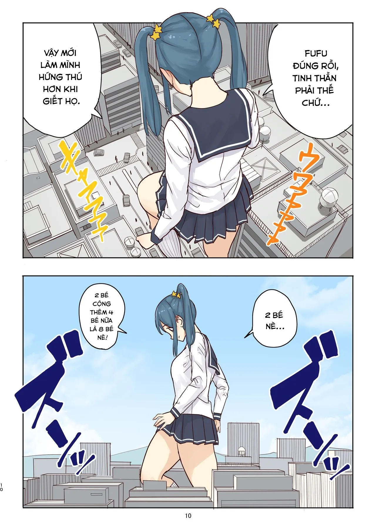 HentaiVN.net - Ảnh 10 - Đã đến lúc Fondue-chan chơi đùa cùng mọi người! [Zankoku Kyodai Musume Fondue-chan no Ecchi na Gyakusatsu] - Chap 1