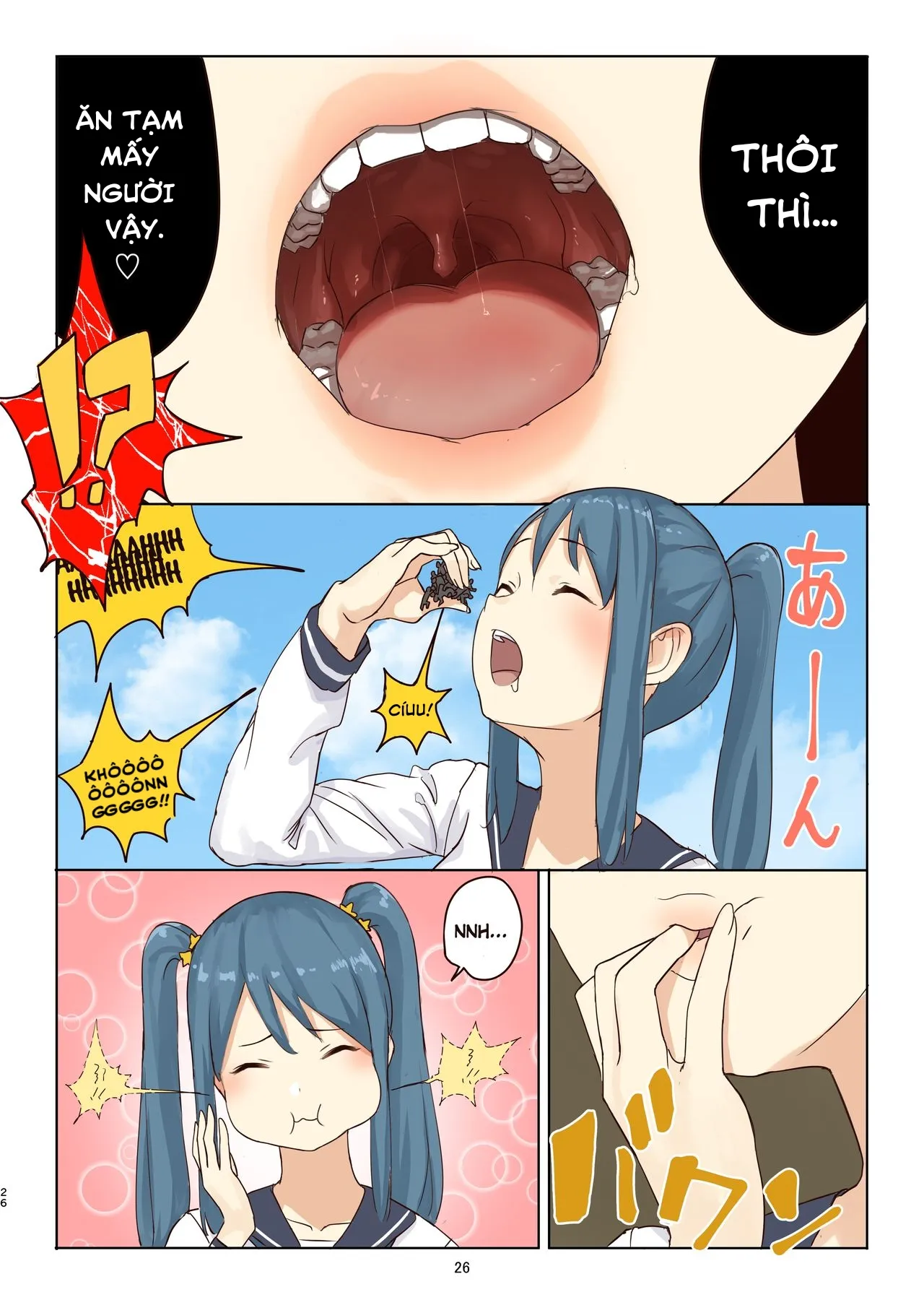 HentaiVN.net - Ảnh 26 - Đã đến lúc Fondue-chan chơi đùa cùng mọi người! [Zankoku Kyodai Musume Fondue-chan no Ecchi na Gyakusatsu] - Chap 1