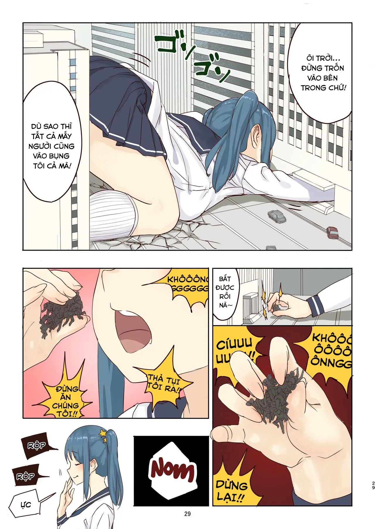HentaiVN.net - Ảnh 29 - Đã đến lúc Fondue-chan chơi đùa cùng mọi người! [Zankoku Kyodai Musume Fondue-chan no Ecchi na Gyakusatsu] - Chap 1