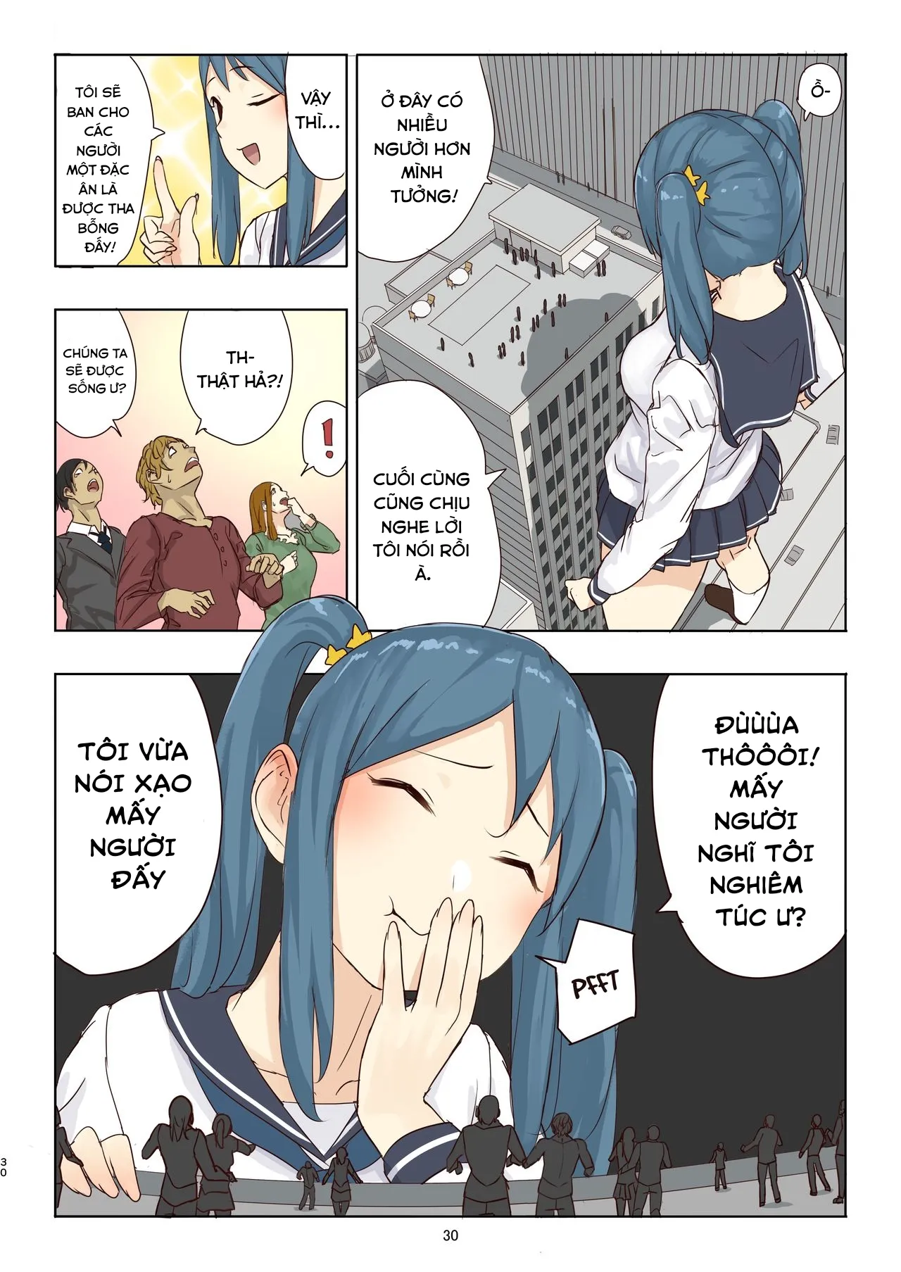 HentaiVN.net - Ảnh 30 - Đã đến lúc Fondue-chan chơi đùa cùng mọi người! [Zankoku Kyodai Musume Fondue-chan no Ecchi na Gyakusatsu] - Chap 1