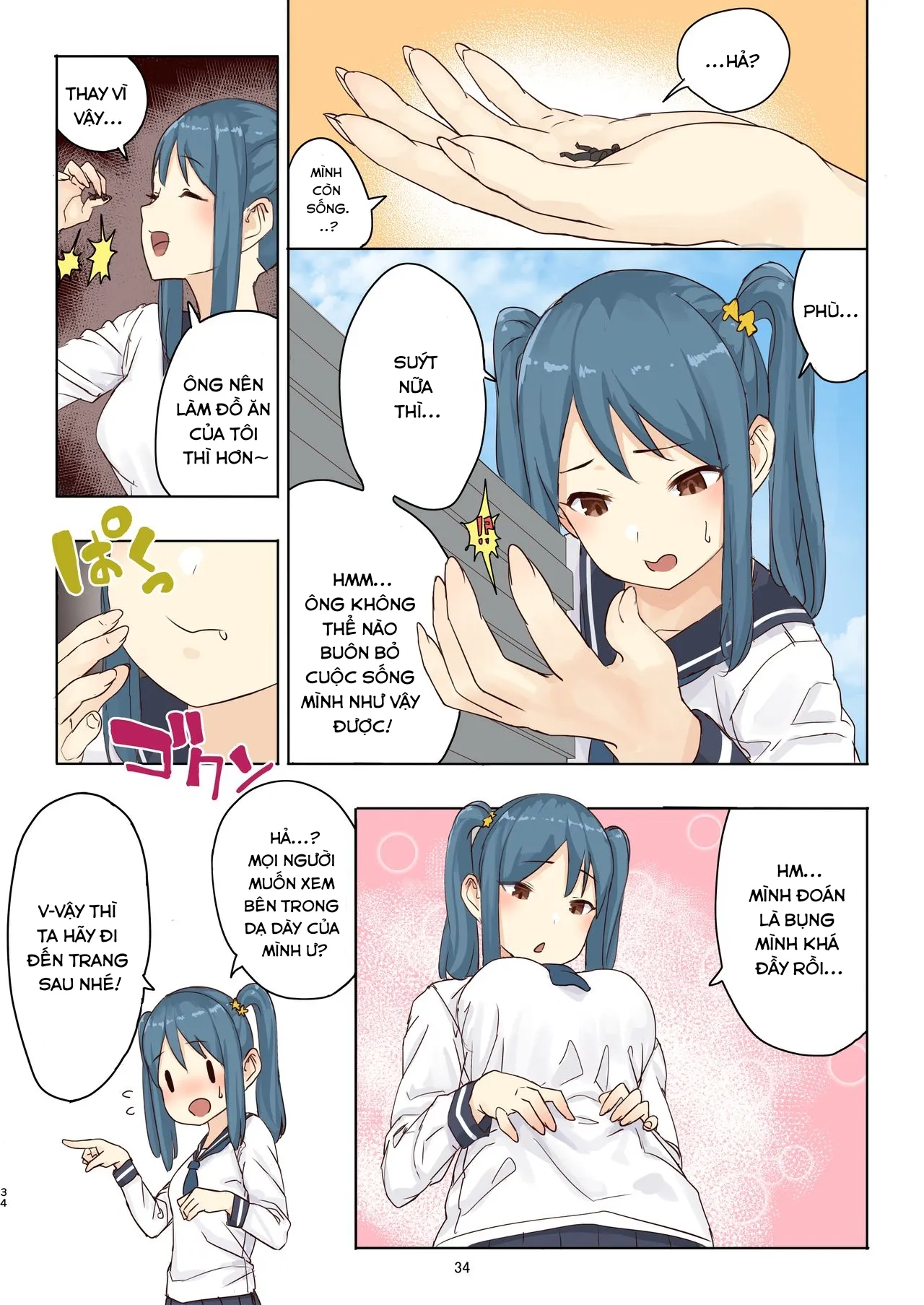 HentaiVN.net - Ảnh 34 - Đã đến lúc Fondue-chan chơi đùa cùng mọi người! [Zankoku Kyodai Musume Fondue-chan no Ecchi na Gyakusatsu] - Chap 1