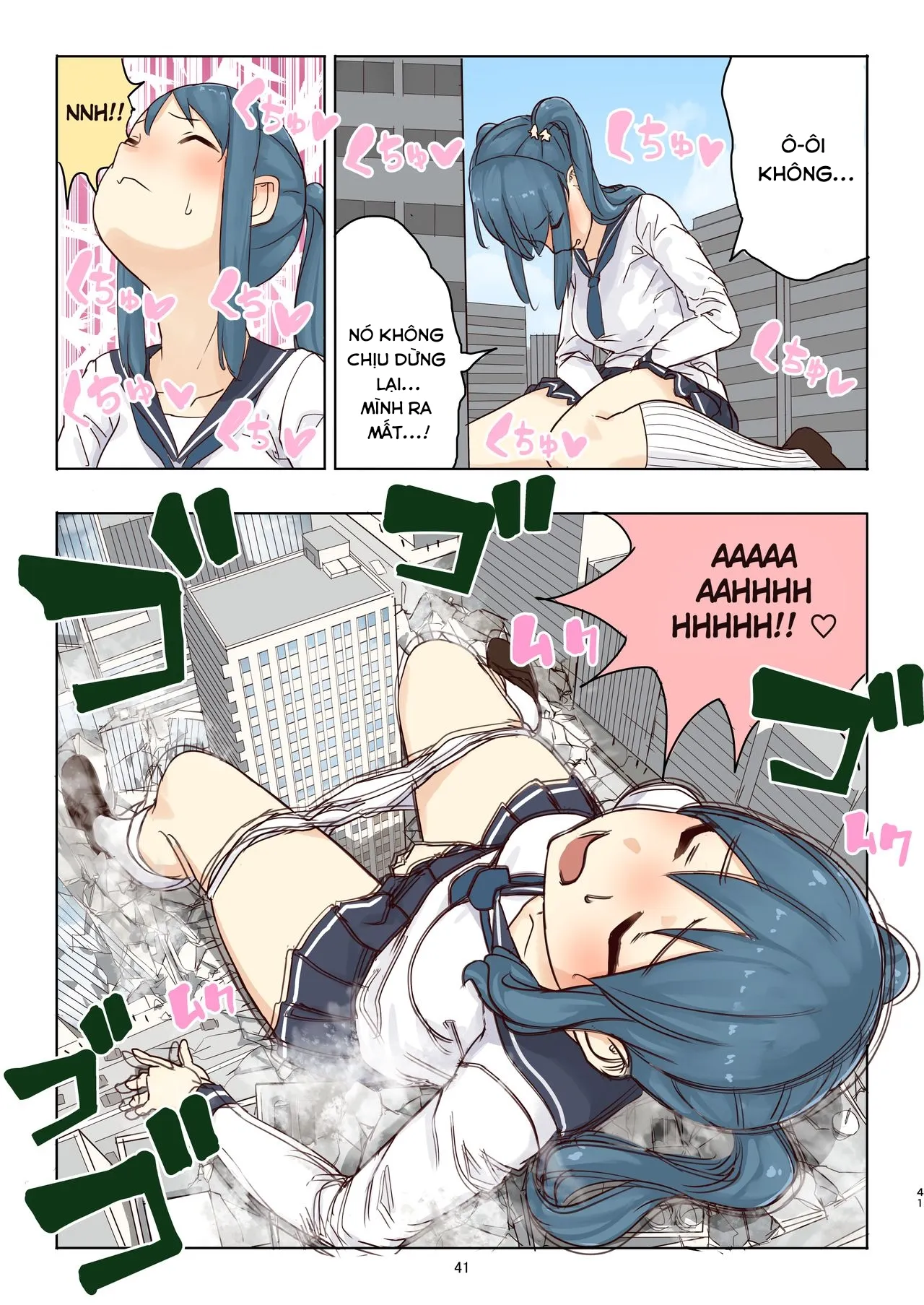 HentaiVN.net - Ảnh 41 - Đã đến lúc Fondue-chan chơi đùa cùng mọi người! [Zankoku Kyodai Musume Fondue-chan no Ecchi na Gyakusatsu] - Chap 1