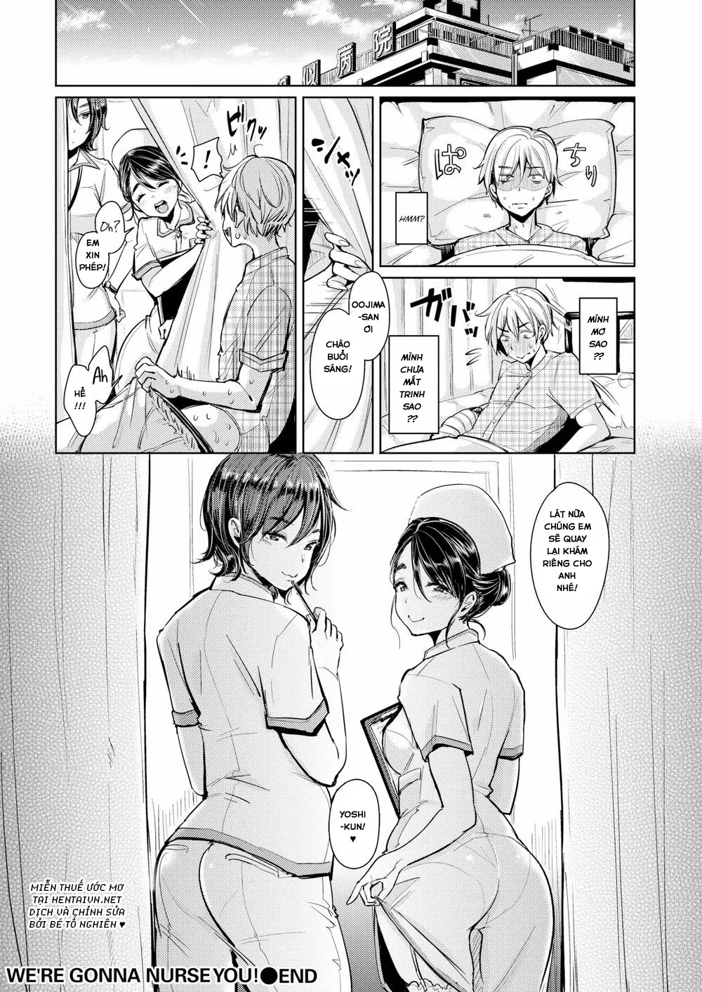 HentaiVN.net - Ảnh 17 - Hai Nàng Y Tá Tận Tình! [We're Gonna Nurse You!] - Chap 1