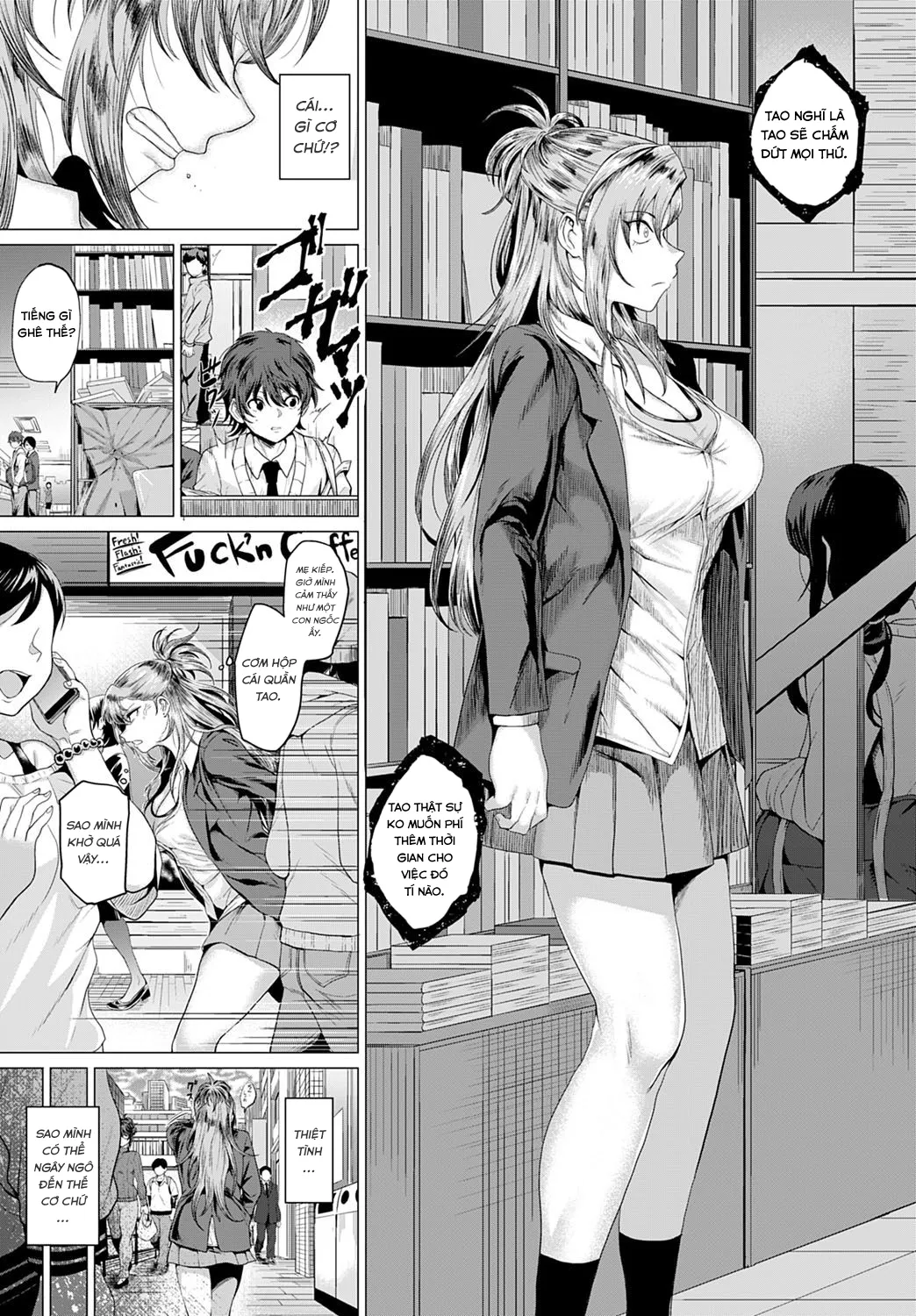 HentaiVN.net - Ảnh 8 - Boku to Furyou to Okujou de [On the Rooftop, with the Delinquent] - Chap 1