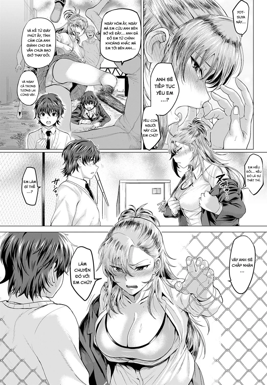HentaiVN.net - Ảnh 13 - Boku to Furyou to Okujou de [On the Rooftop, with the Delinquent] - Chap 1