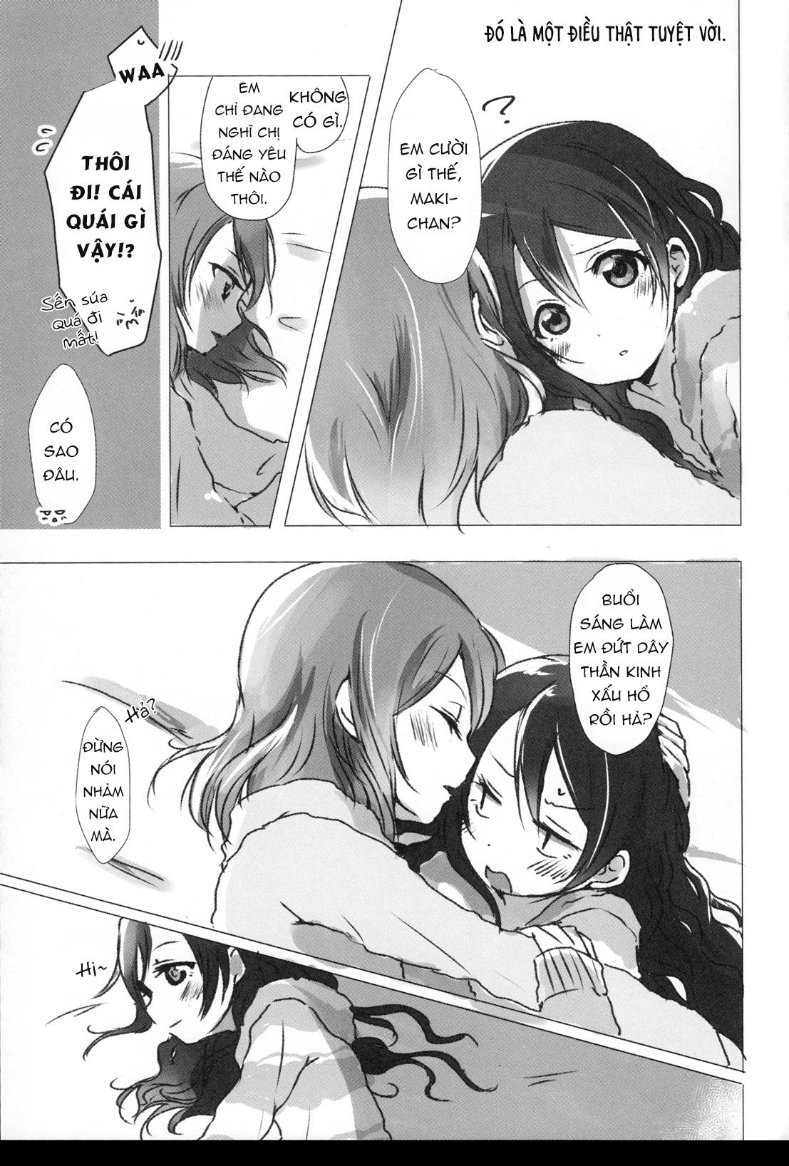 HentaiVN.net - Ảnh 11 - (Bokura no Love Live! 15) [Udon to 90 no Circle (Udon)] Ohayou, Oyasumi - Chap 1