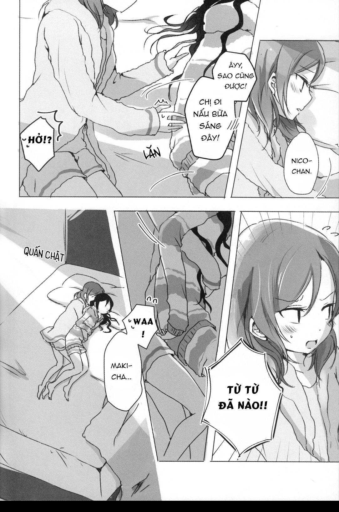HentaiVN.net - Ảnh 14 - (Bokura no Love Live! 15) [Udon to 90 no Circle (Udon)] Ohayou, Oyasumi - Chap 1