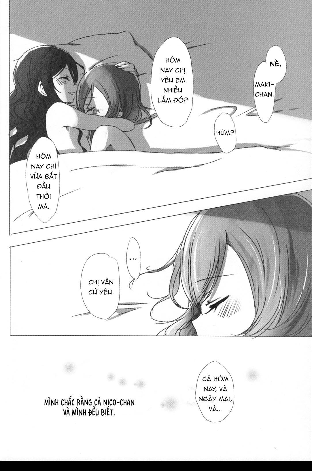 HentaiVN.net - Ảnh 28 - (Bokura no Love Live! 15) [Udon to 90 no Circle (Udon)] Ohayou, Oyasumi - Chap 1