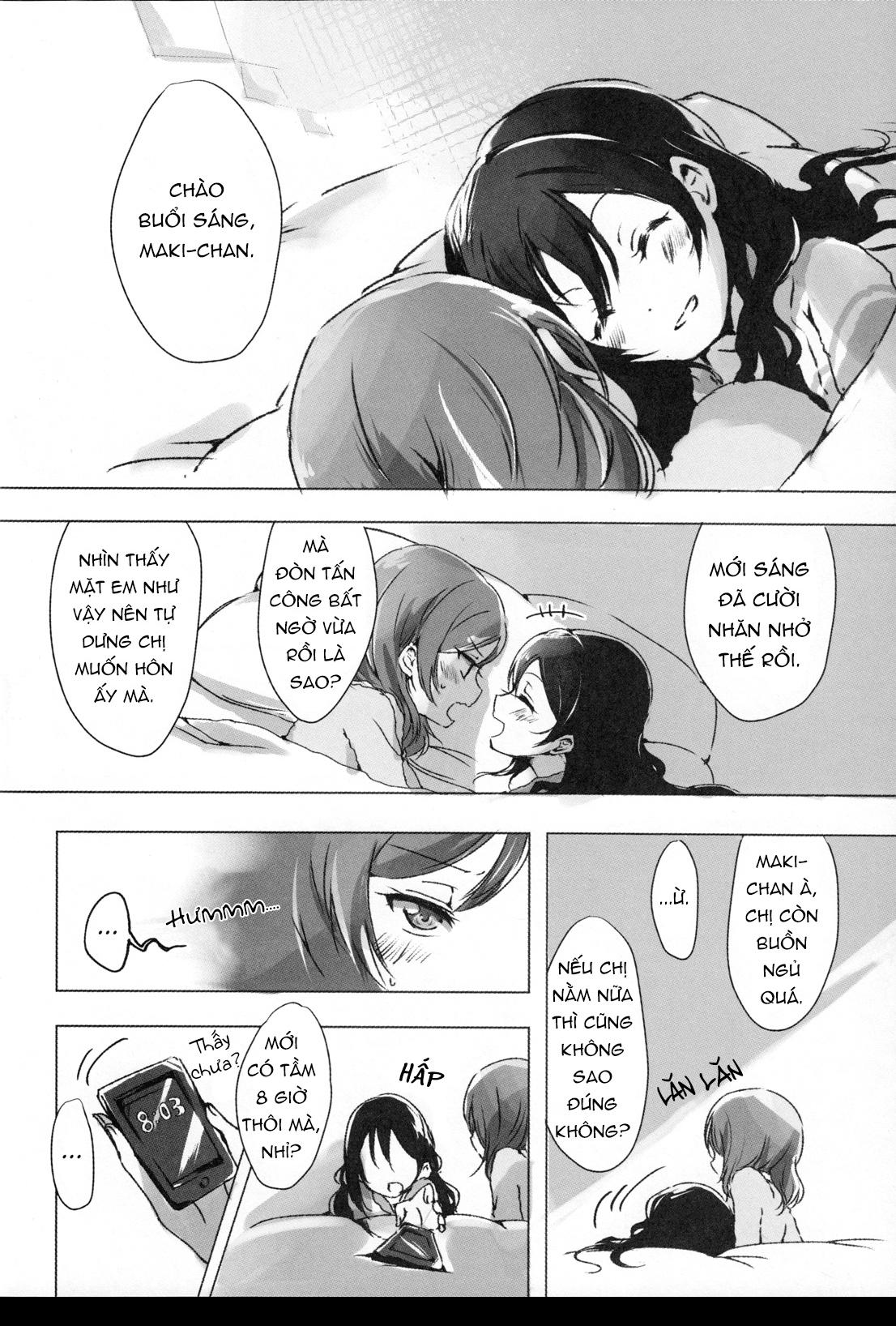 HentaiVN.net - Ảnh 6 - (Bokura no Love Live! 15) [Udon to 90 no Circle (Udon)] Ohayou, Oyasumi - Chap 1