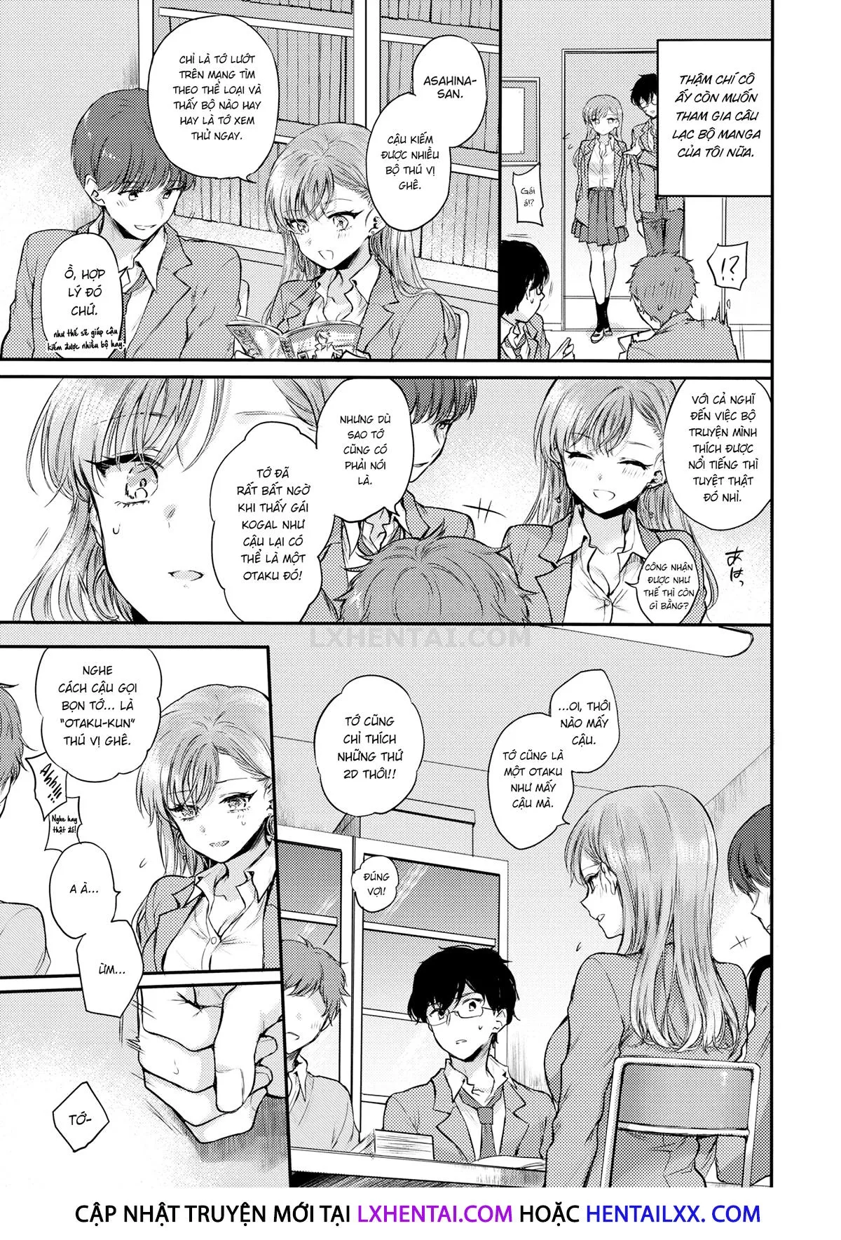 HentaiVN.net - Ảnh 5 - I'm a Girlfriend First and an Otaku Second! [Comic Kairakuten 2021-04] - Chap 1