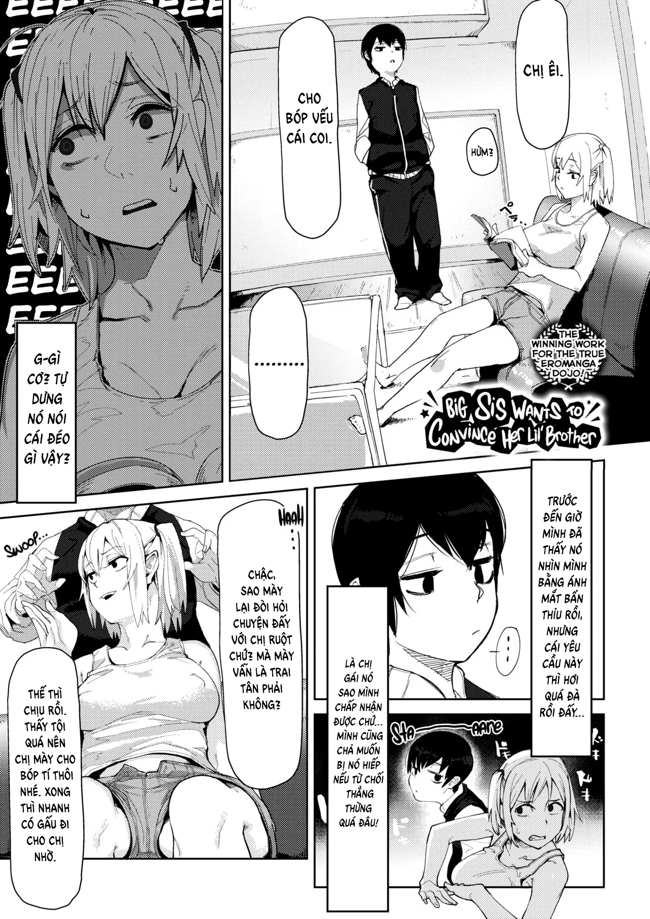 HentaiVN.net - Ảnh 3 - Big Sis Wants to Convince Her Lil' Brother - Chap 1