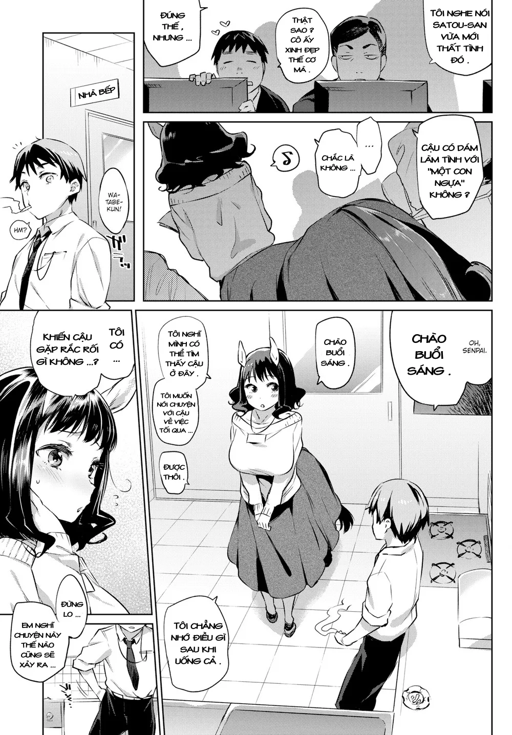 HentaiVN.net - Ảnh 4 - The Office Lady Centaur and Her Little Junior - Chap 1