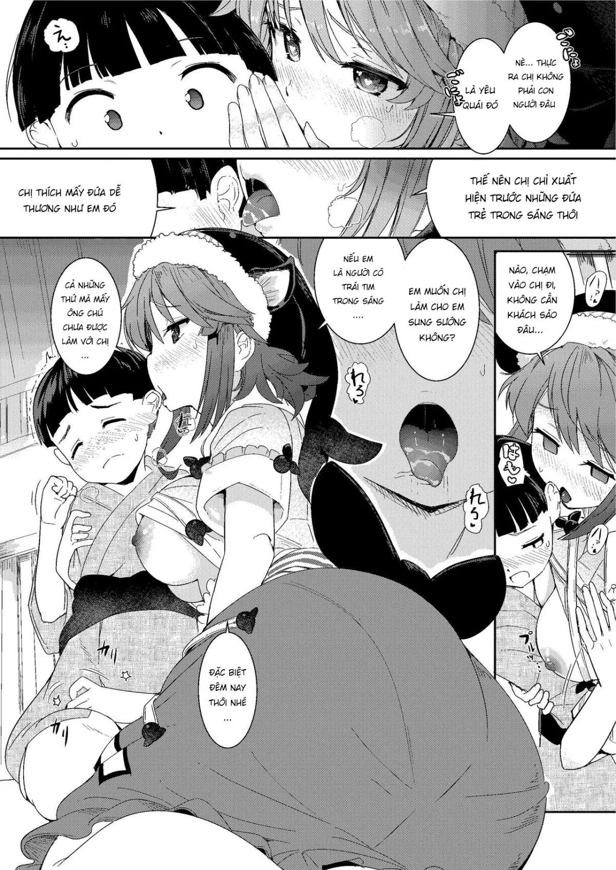 HentaiVN.net - Ảnh 5 - Fudeoroshi wa Kanbanmusume ni Omakaseare [Chơi em hàng nước (Touhou)] - Chap 1