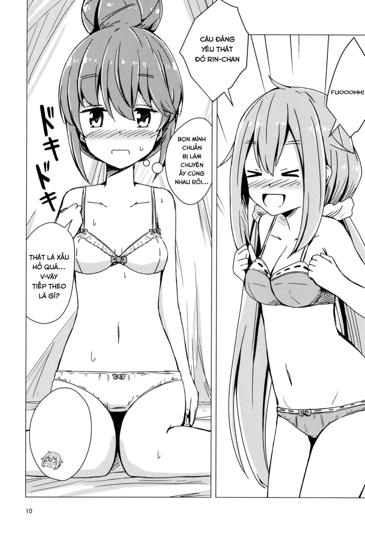 HentaiVN.net - Ảnh 8 - Sex Shinai to Derenai Tent ni Tojikomerareta NadeRin (Yuru Camp) [Nade And Rin Were Trapped Inside Their Tent Unless They Had Sex] - Chap 1