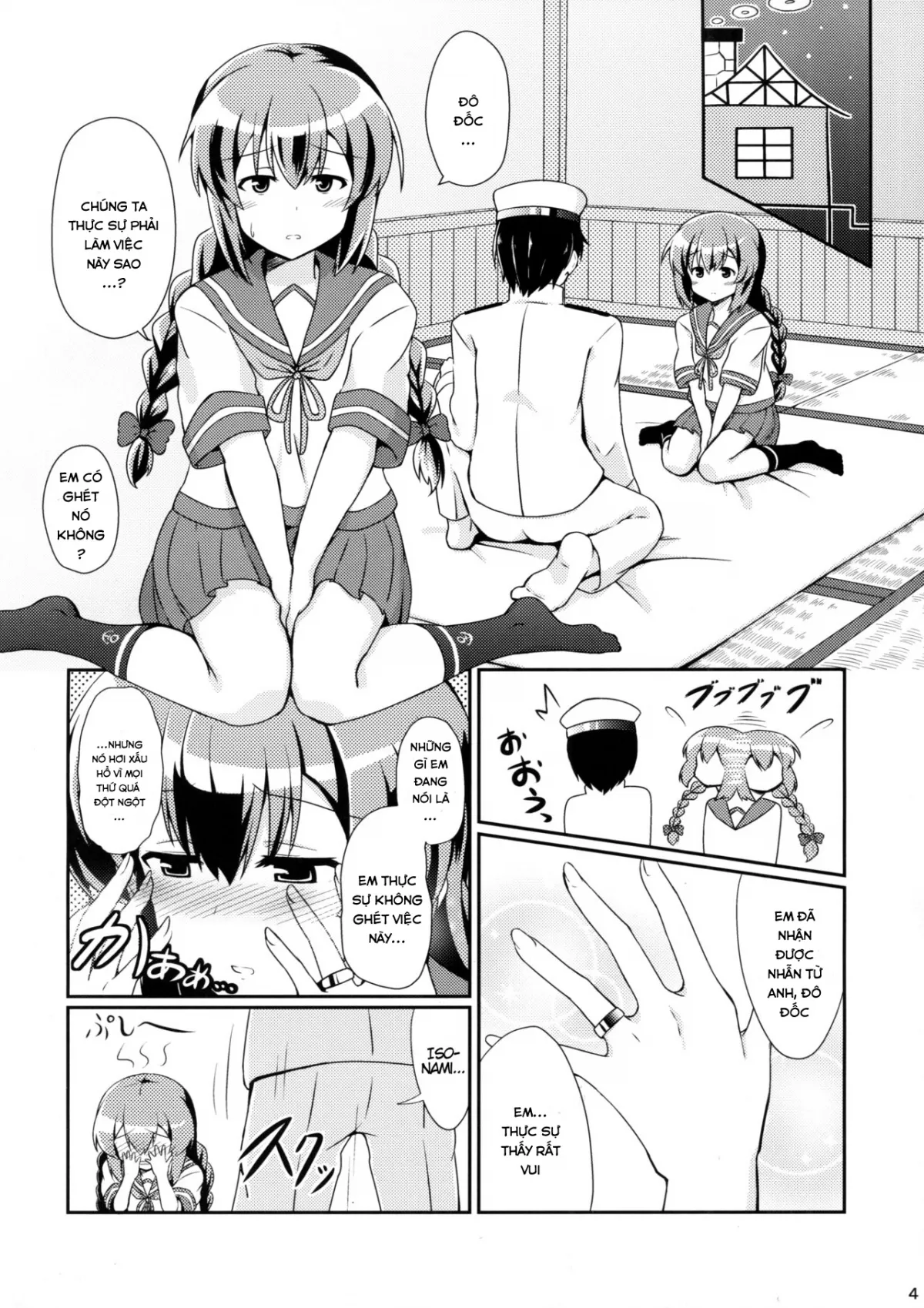 HentaiVN.net - Ảnh 4 - Isonami no Kekkon Shoya (Kantai Collection -KanColle-) [Isonami's First Night Marriage] - Chap 1