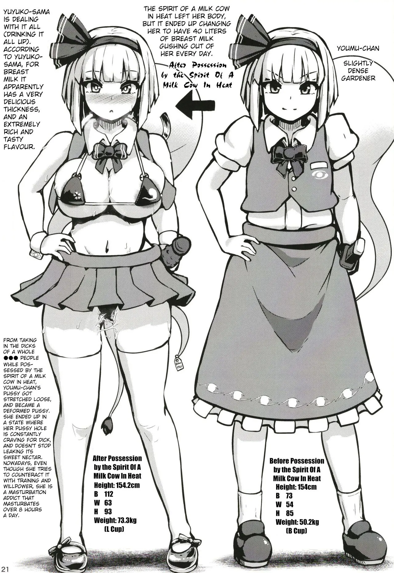 HentaiVN.net - Ảnh 21 - Hatsujou Nyuugyuu Rei Hyoui!? Dosukebe Bakunyuu Youmu Kenzan!! - Chap 1