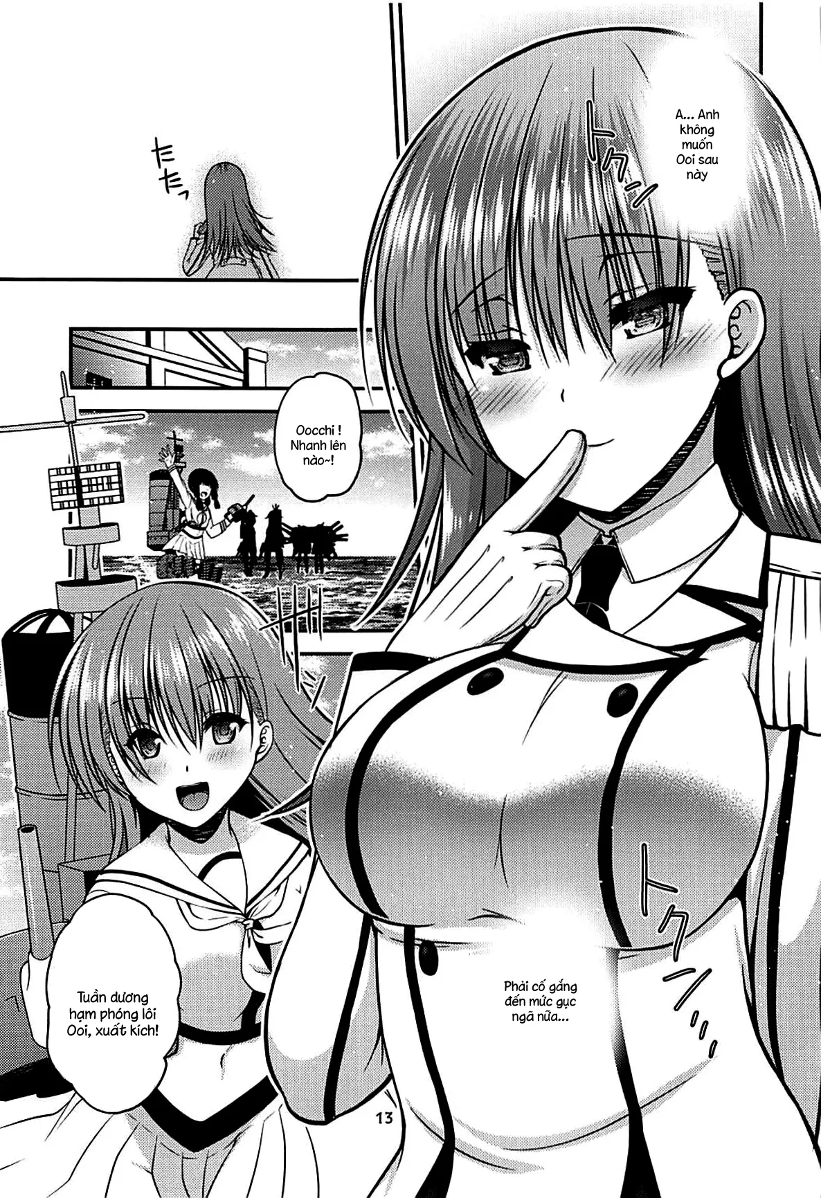 HentaiVN.net - Ảnh 12 - Yakimochi Ooi to Renjun to (Kantai Collection) [ヤキモチ大井と練巡と] - Chap 1