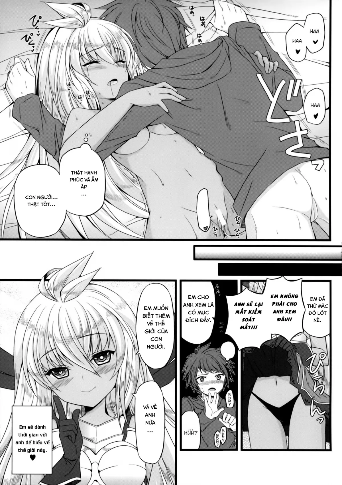 HentaiVN.net - Ảnh 14 - Tìm hiểu về nhân loại cùng Singlesingular (Granblue Fantasy) [Sekenshirazu na Chouteisha to Gaman Dekinai Danchou-san] - Chap 1