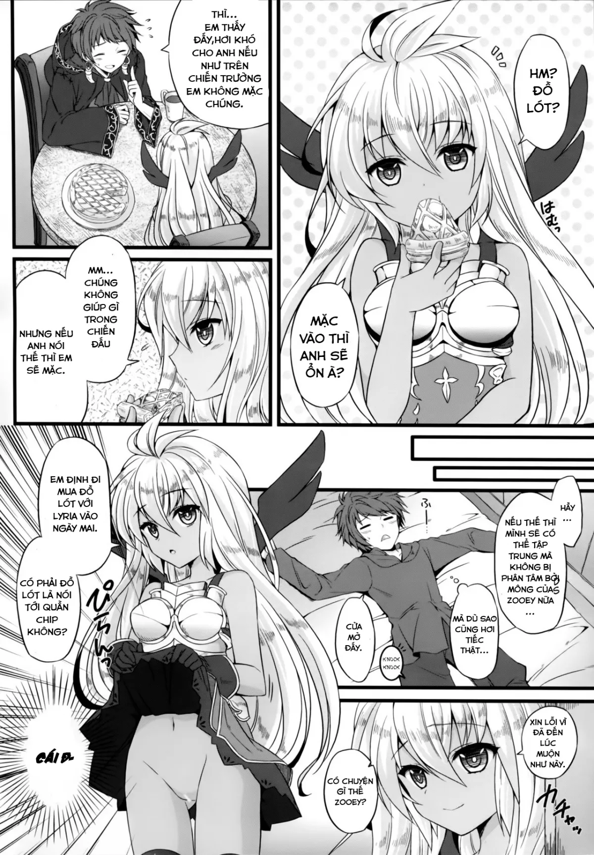 HentaiVN.net - Ảnh 5 - Tìm hiểu về nhân loại cùng Singlesingular (Granblue Fantasy) [Sekenshirazu na Chouteisha to Gaman Dekinai Danchou-san] - Chap 1