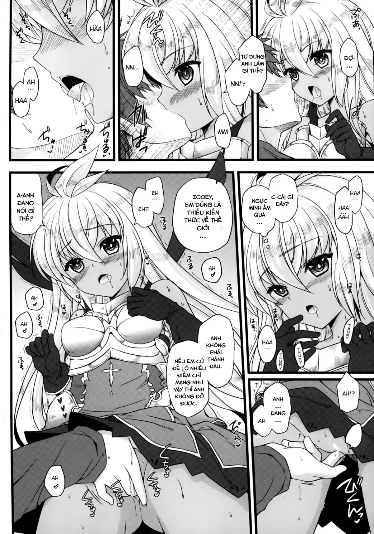 HentaiVN.net - Ảnh 7 - Tìm hiểu về nhân loại cùng Singlesingular (Granblue Fantasy) [Sekenshirazu na Chouteisha to Gaman Dekinai Danchou-san] - Chap 1