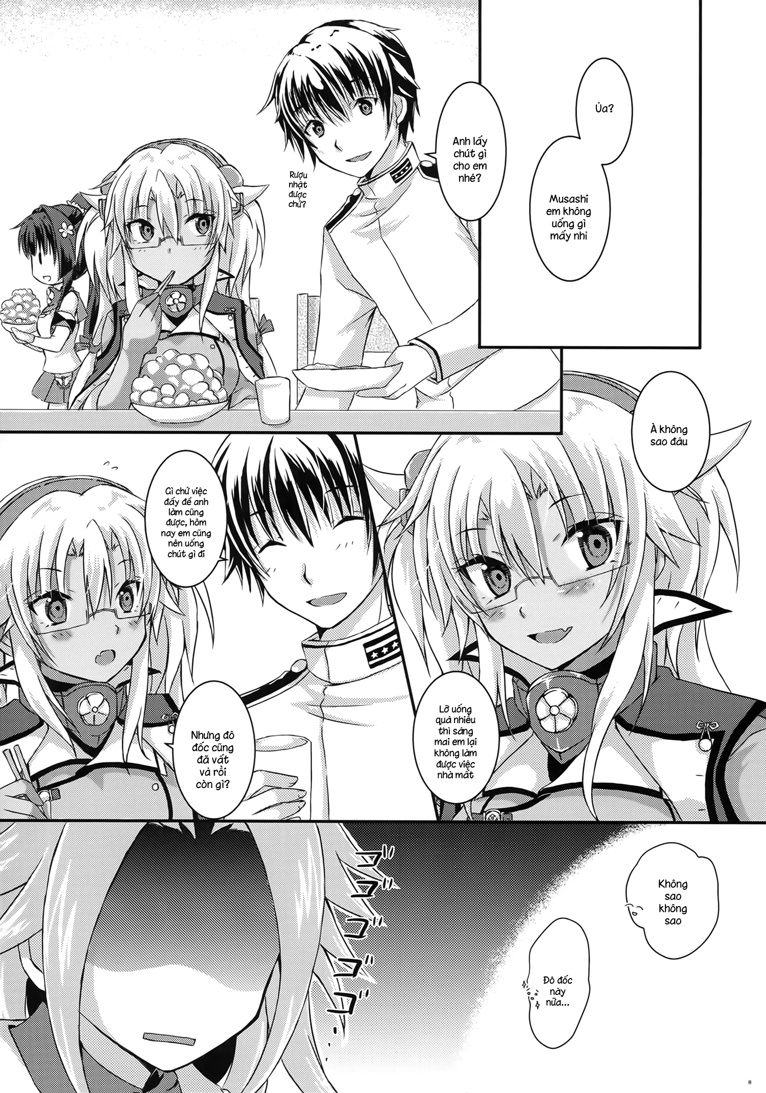 HentaiVN.net - Ảnh 7 - Daisenkan Koi o Suru 5 (Kantai Collection -KanColle-) [大戦艦恋をする5] - Chap 1