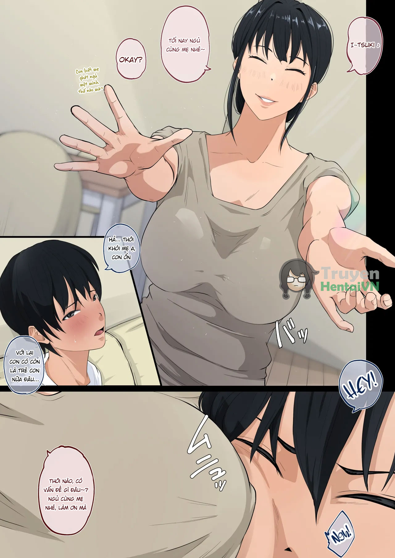 HentaiVN.net - Ảnh 4 - Kaa-san wa Boku no Koto ga Suki Sugiru!! - Chap 1