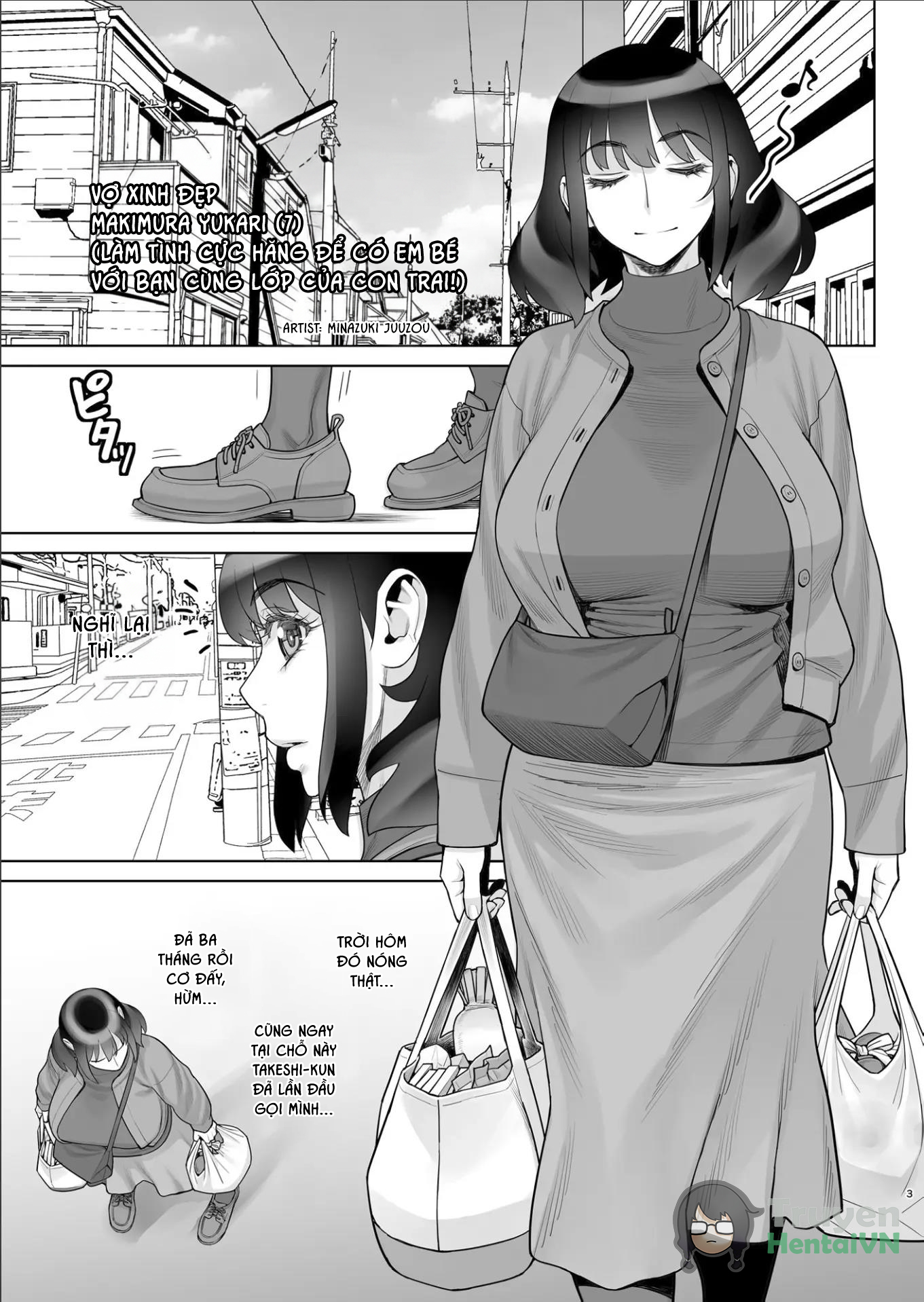 HentaiVN.net - Ảnh 3 - Bijin Tsuma Makimura Yukari Series 7 - Musuko no Doukyuusei to Otto Kounin Haramase - Chap 1