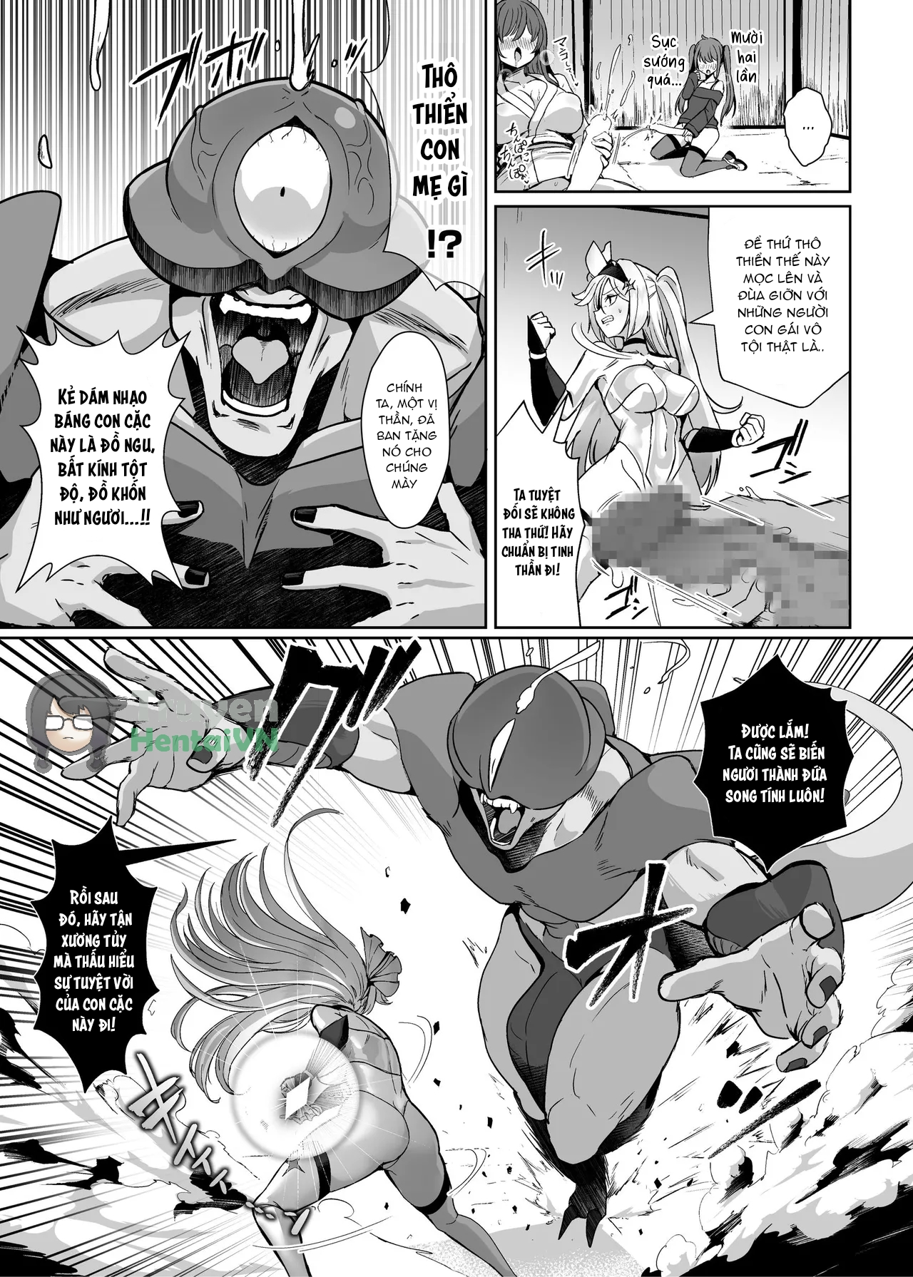 HentaiVN.net - Ảnh 7 - Mahou Shoujo Saint Lily Dankon ~Futanari o Hayasareta Mahou Shoujo ga Chinpo-gurui ni Ochiru Made~ - Chap 1