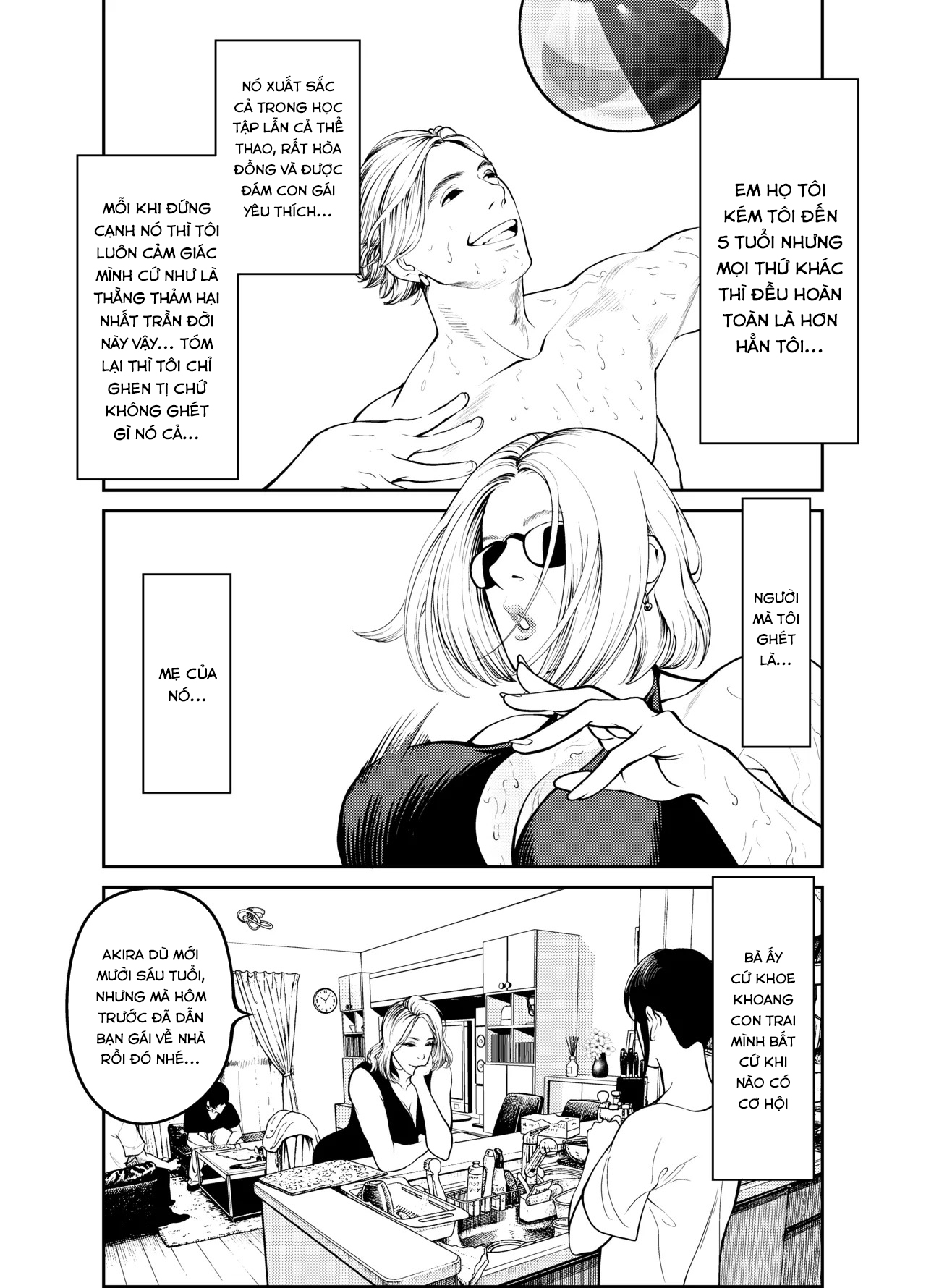 HentaiVN.net - Ảnh 3 - Oba-san to Uminoya de - Chap 1