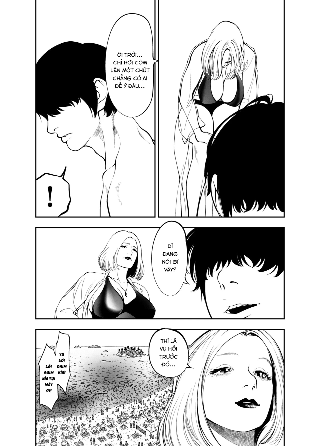 HentaiVN.net - Ảnh 9 - Oba-san to Uminoya de - Chap 1