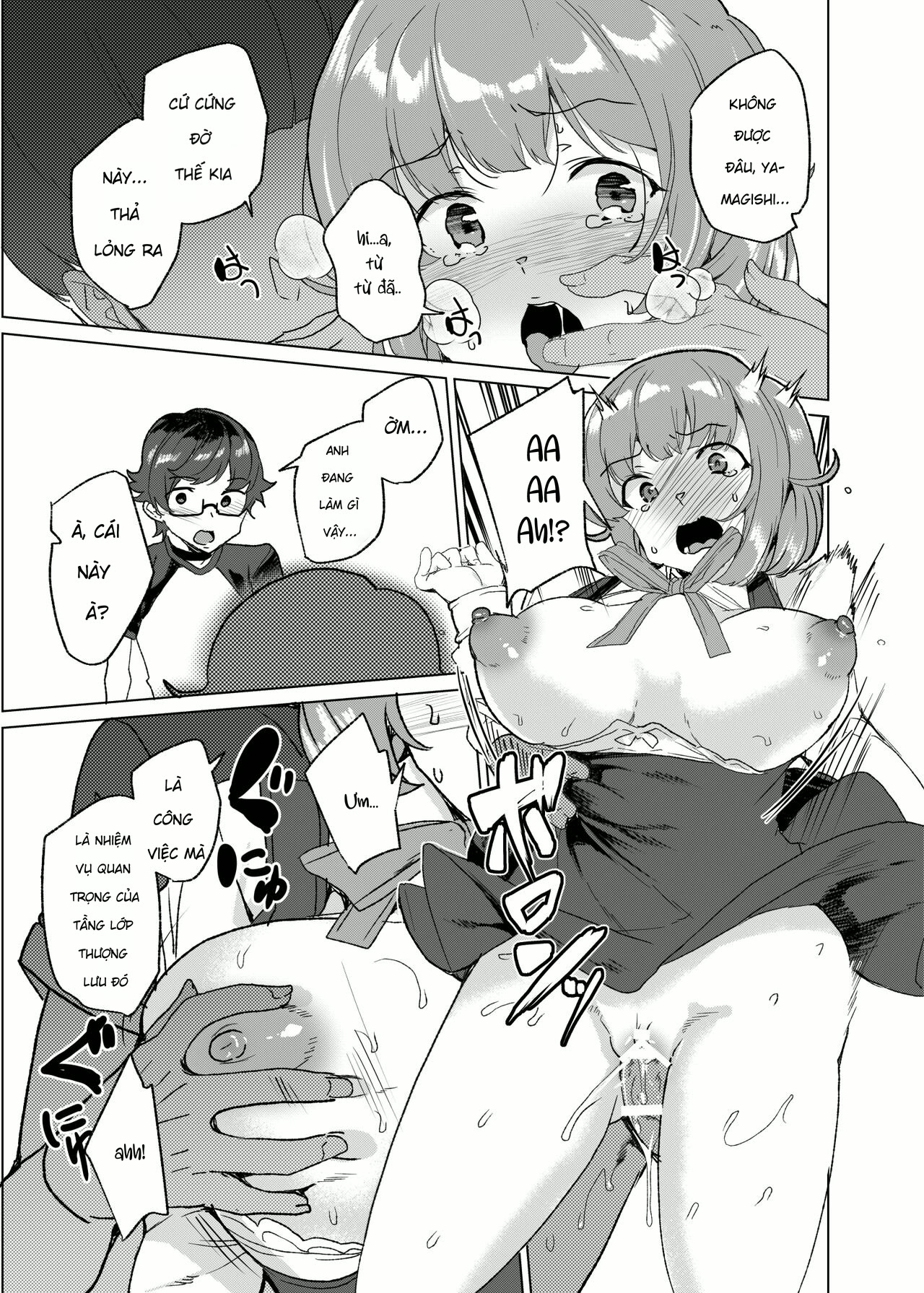 HentaiVN.net - Ảnh 35 - [Waffle Doumeiken (Tanaka Decilitre)] Joukyuu Seishi Chakushou Gimuka!_ 3 ~Jimikei Joshi to Tanetsuke Namahame Seikyouiku Campaign!~ - Chap 1
