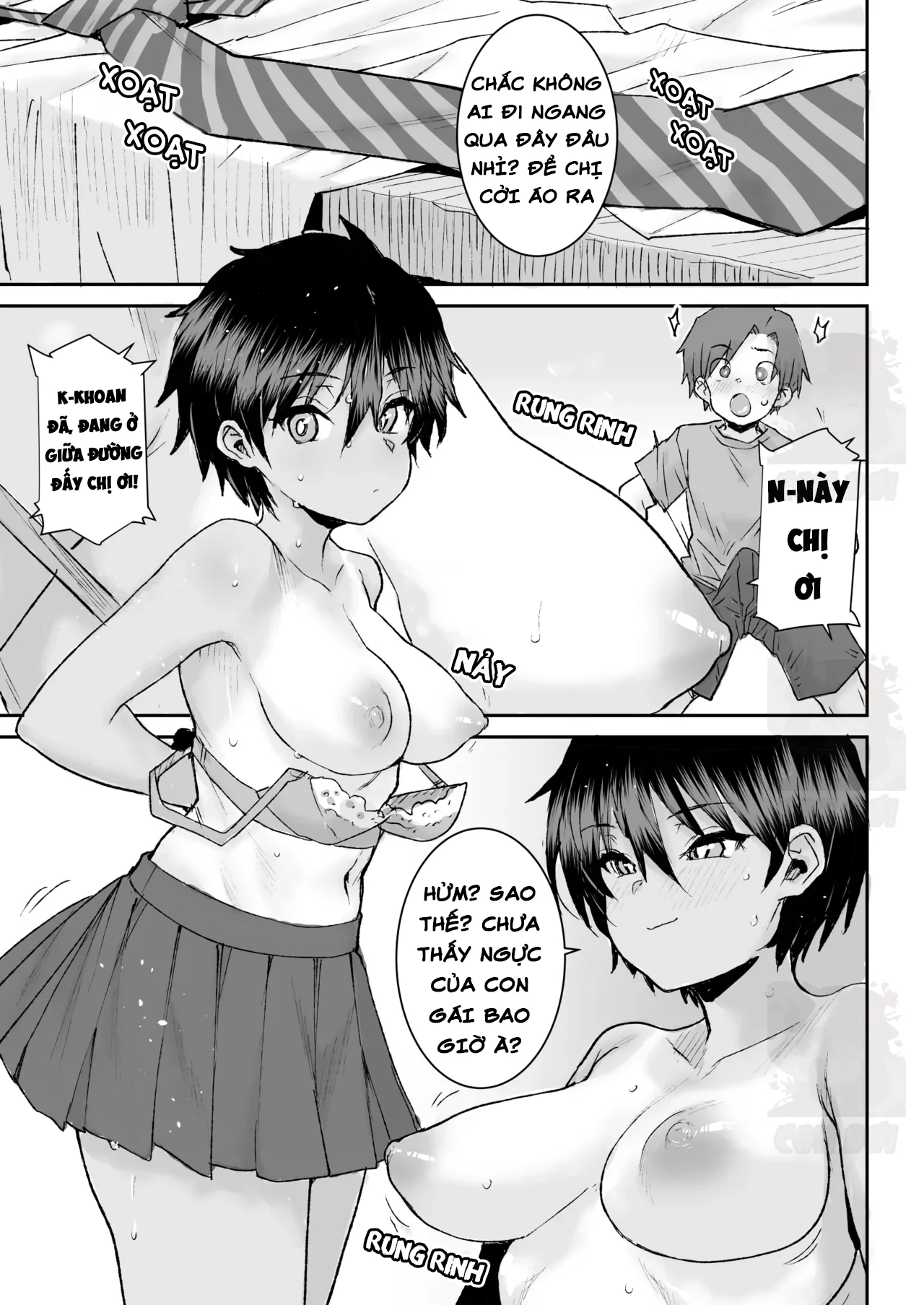 HentaiVN.net - Ảnh 8 - Lần Đầu Với Một Chị Gái Tomboy - Chap 1