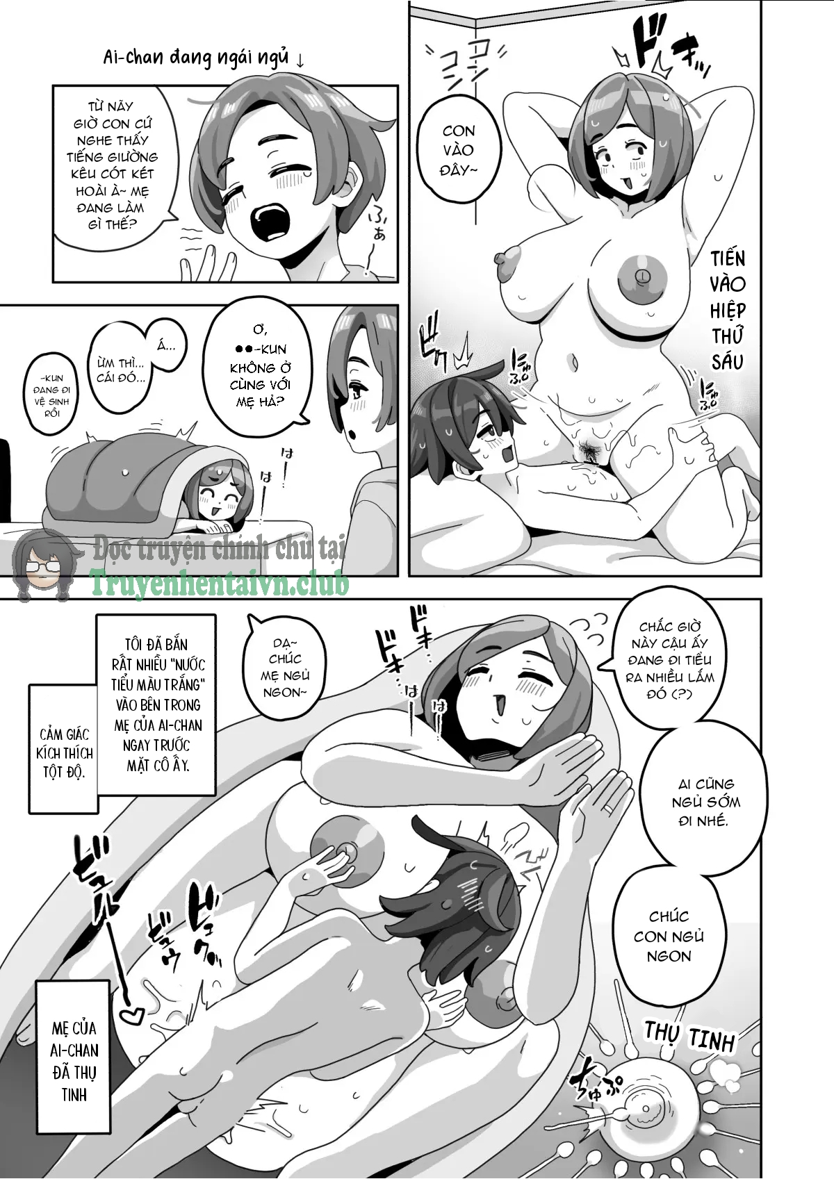 HentaiVN.net - Ảnh 14 - Okaa-san Sedai no Toshiue Mama-san to Nama H Shite Haramasechau Hon 3 - Chap 1