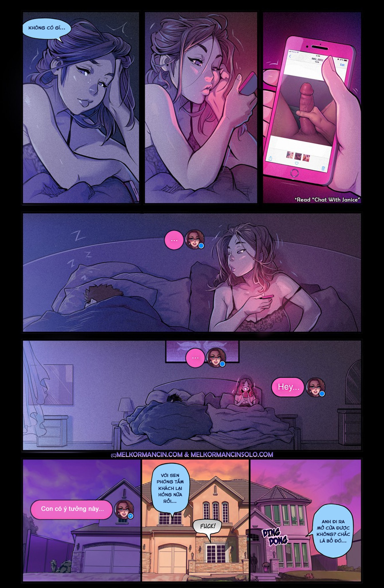 HentaiVN.net - Ảnh 7 - The Naughty In Law + Chat with Janice - Chap 4