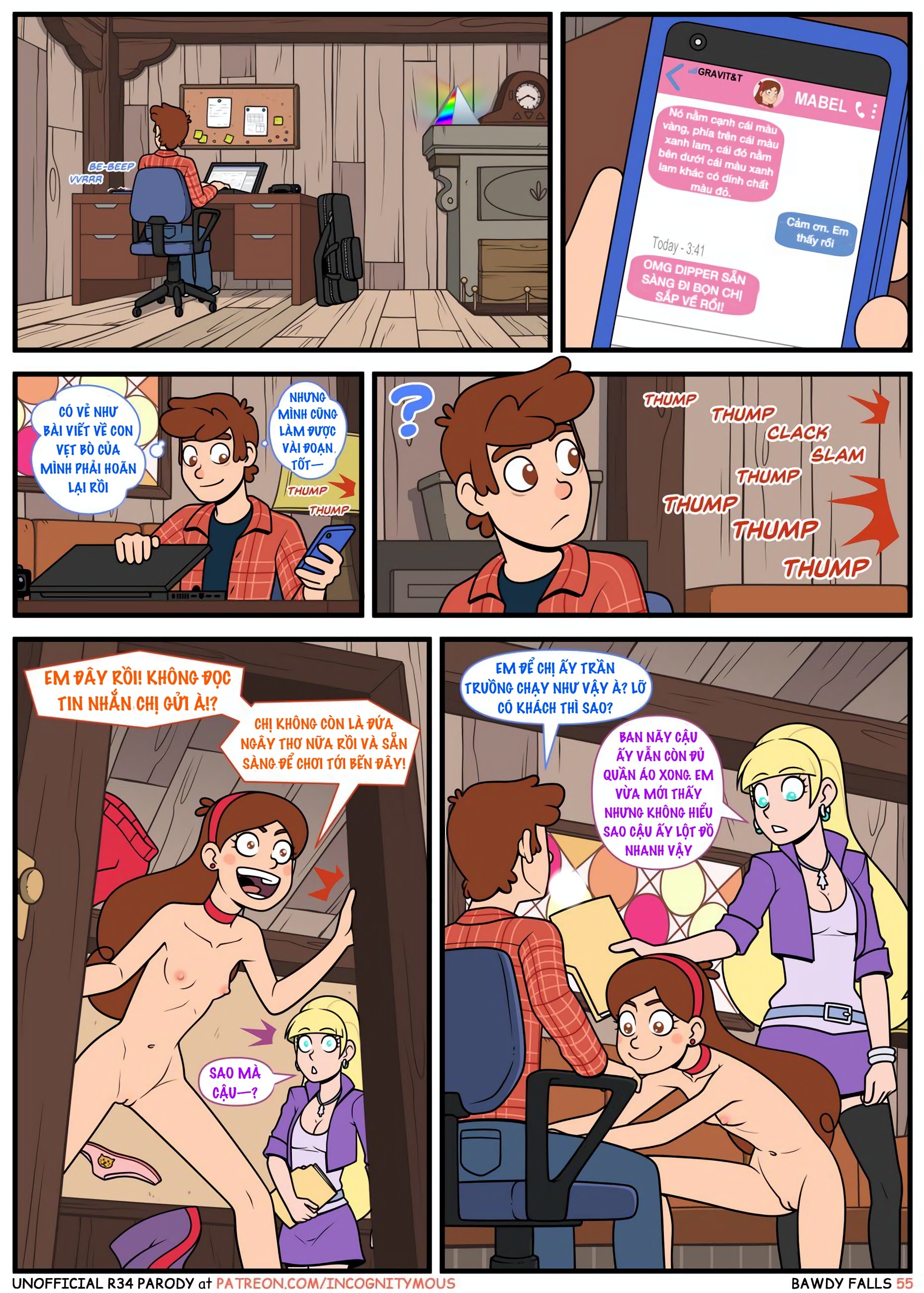 HentaiVN.net - Ảnh 56 - Thác Dâm Đãng (Gravity Falls) - Chap 1