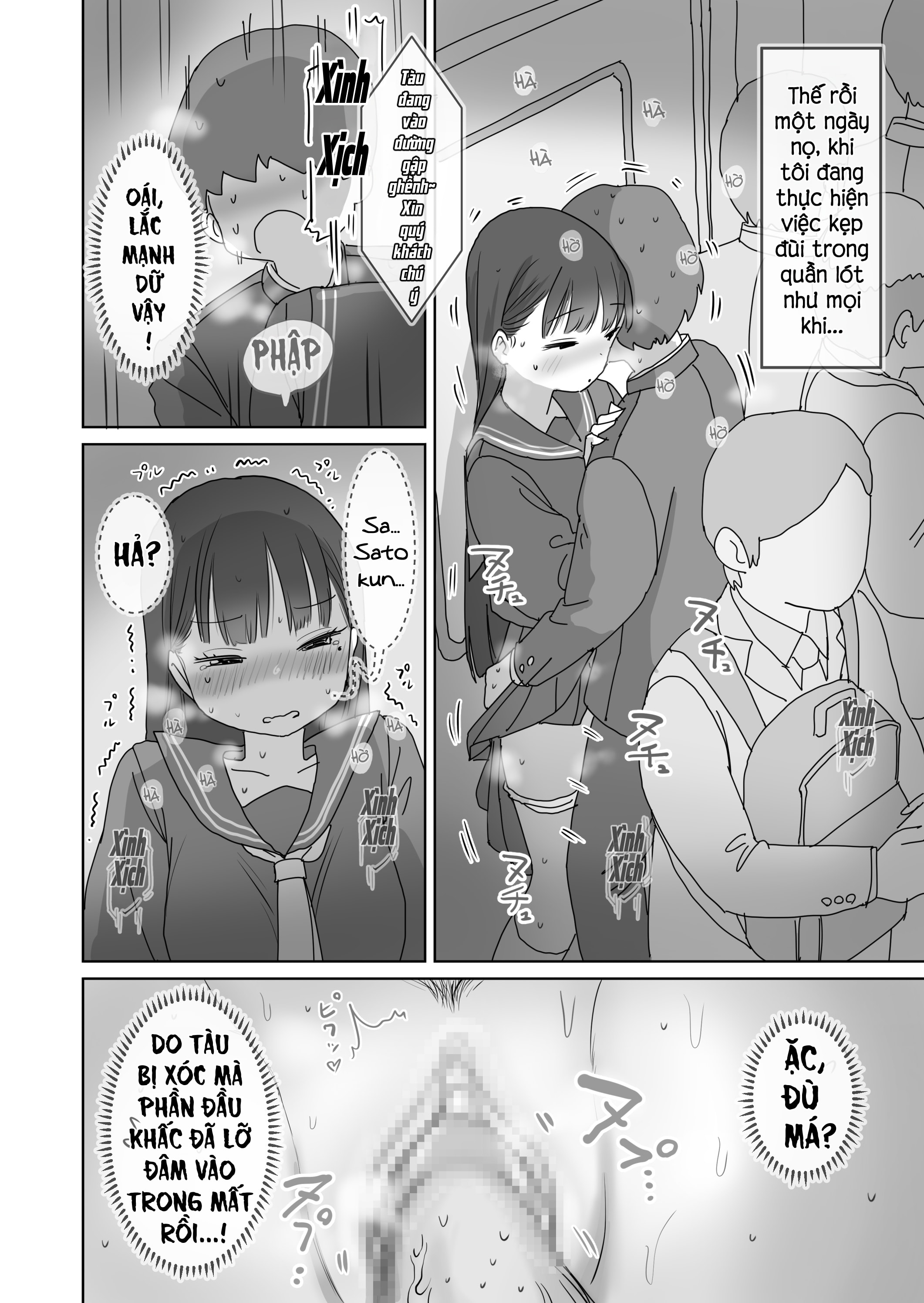 HentaiVN.net - Ảnh 28 - Lén lút xuất tinh trên tàu điện ngầm - Chap 1