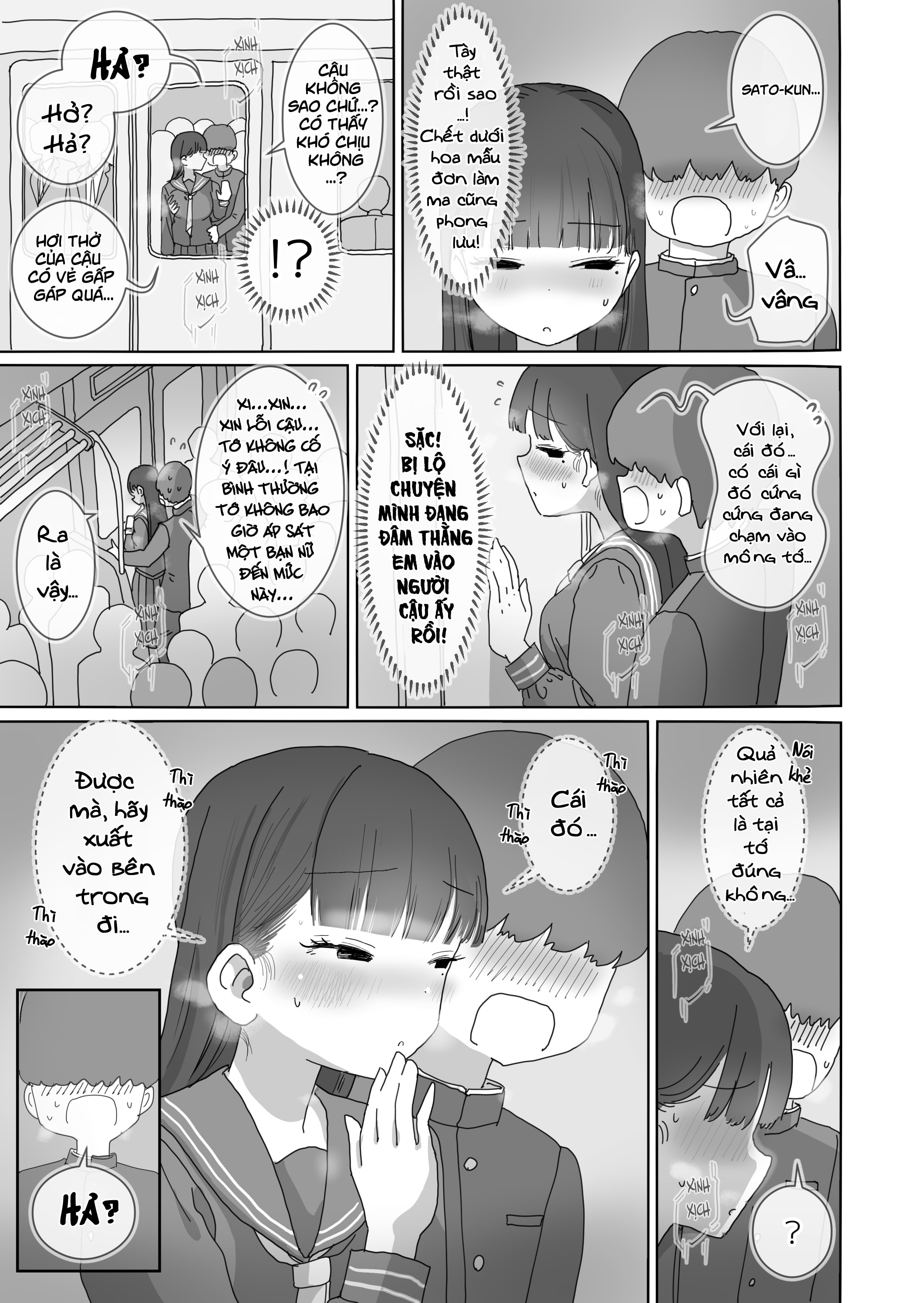 HentaiVN.net - Ảnh 9 - Lén lút xuất tinh trên tàu điện ngầm - Chap 1
