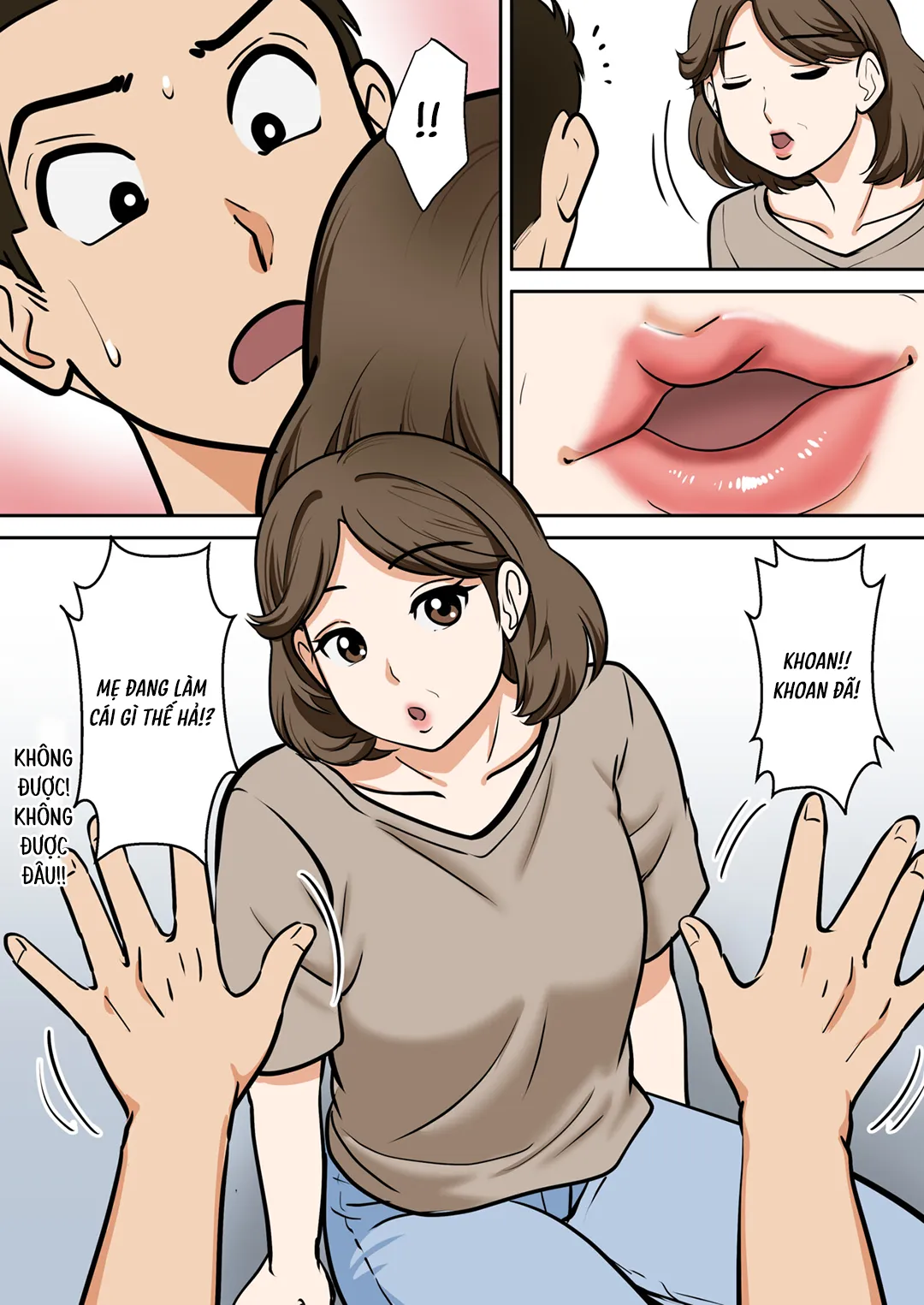 HentaiVN.net - Ảnh 12 - Người mẹ U40 của tôi muốn thụ thai - Chap 1