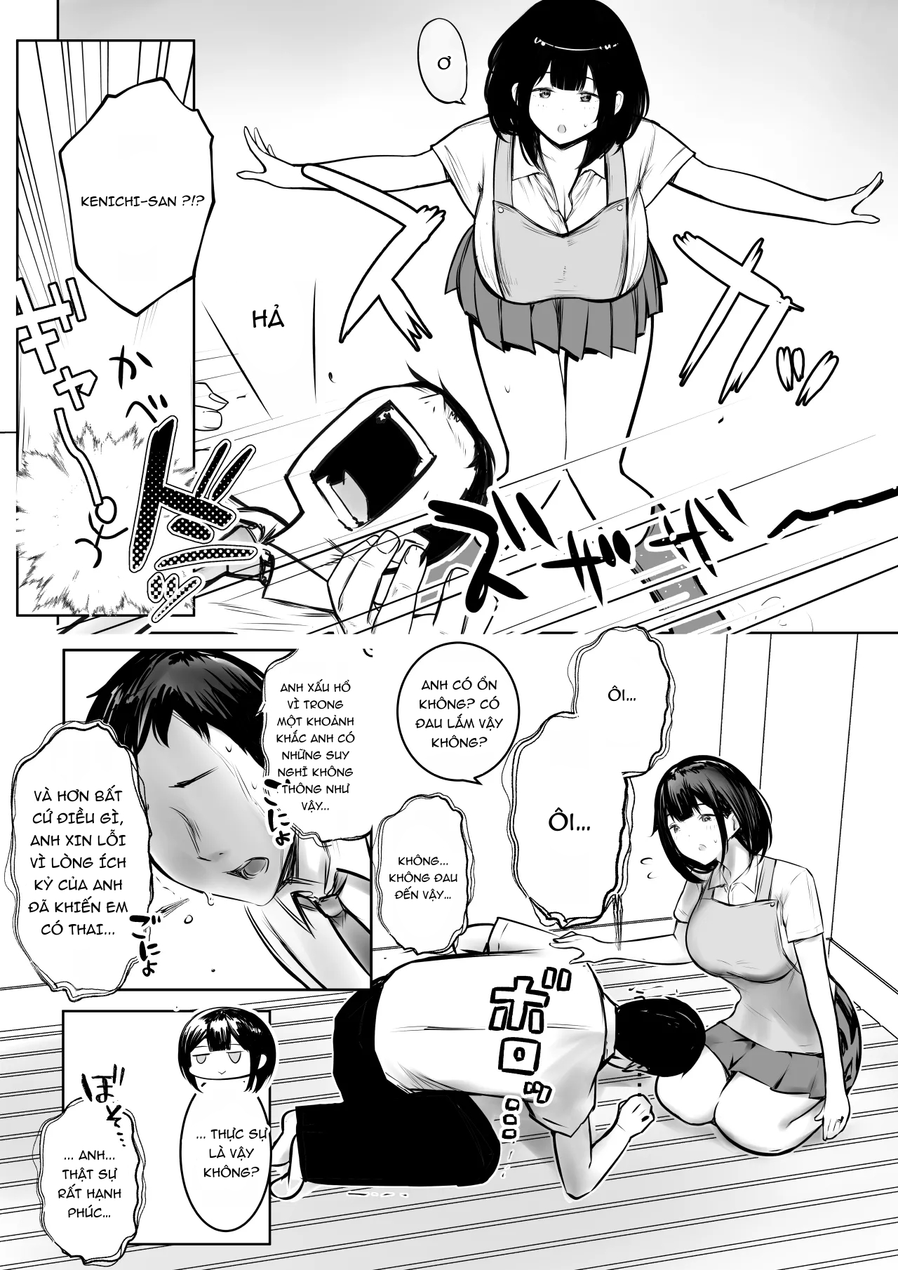 HentaiVN.net - Ảnh 8 - Boku dake ni Amaesasete Kureru Kyonyuu JK Tsuma o Hoka no Otoko ni Dakasete Mita - Chap 9