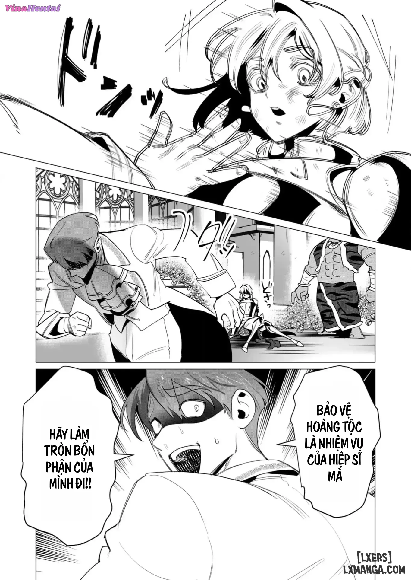 HentaiVN.net - Ảnh 7 - Vị Anh Hùng Muốn “Vợ Người Ta” Làm Phần Thưởng - Chap 13 : Dũng Sĩ x Nữ Hiệp Sĩ x Orc King(Phần 4)
