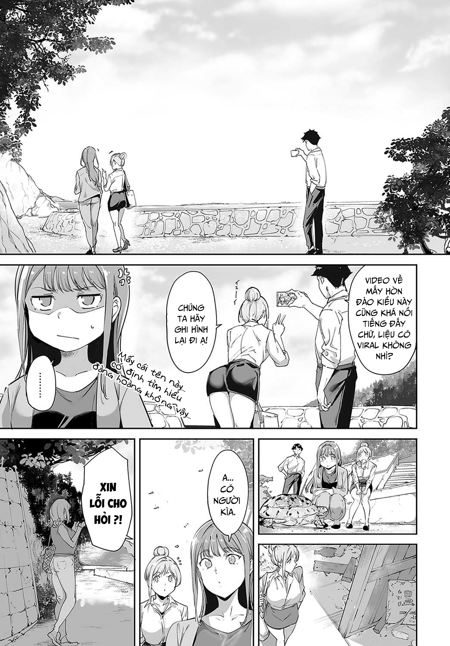 HentaiVN.net - Ảnh 9 - Hòn đảo phi luân lý - Chap 1: Bị 2 chị em trên đảo dụ dỗ.