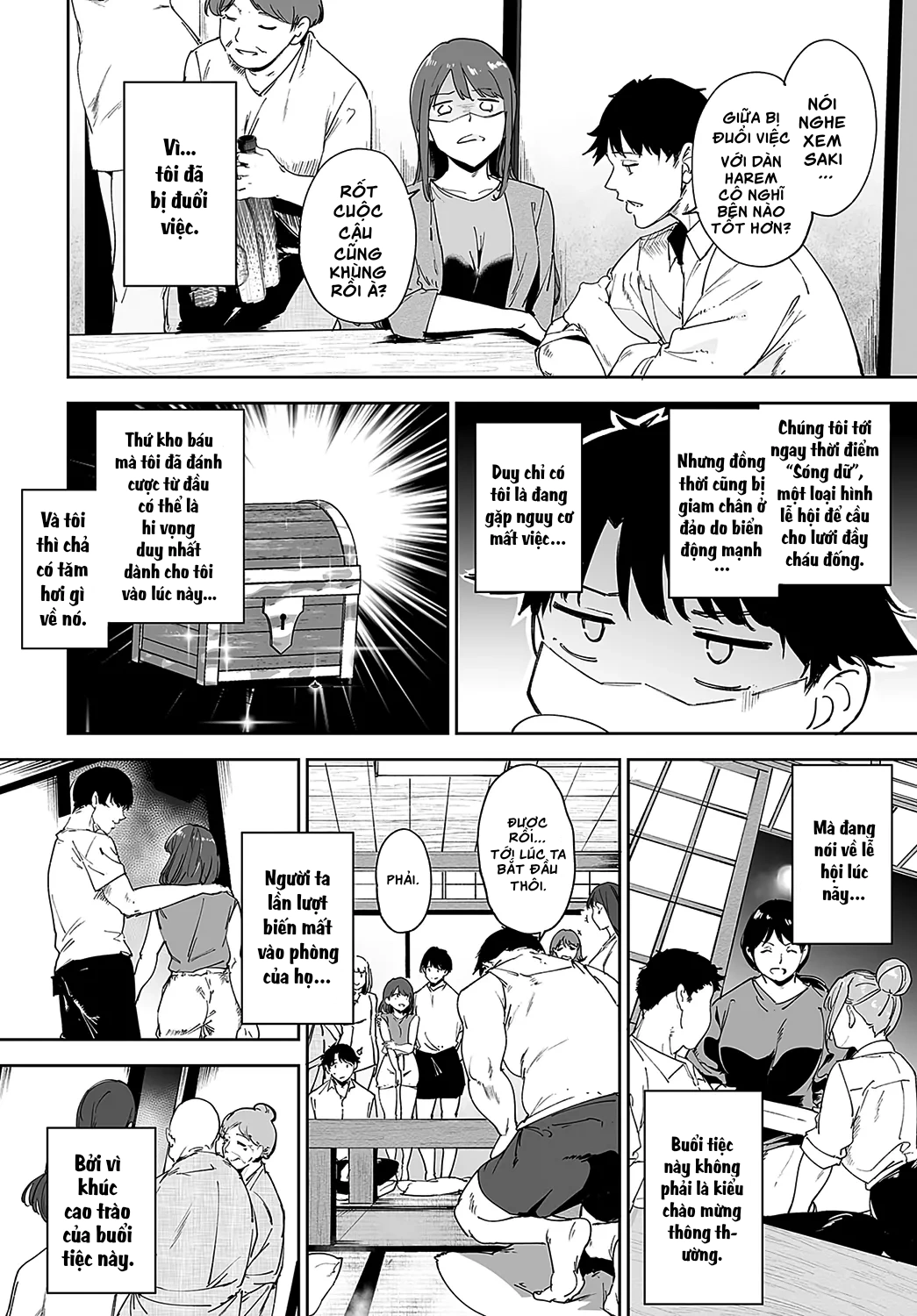 HentaiVN.net - Ảnh 8 - Hòn đảo phi luân lý - Chap 3: Tham dự lễ hội với 3 cô em ngọt nước (Phần đầu).