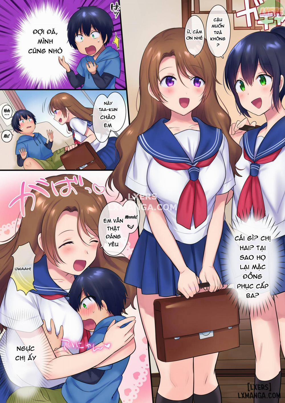 HentaiVN.net - Ảnh 8 - Bị Truck-San Hôn Quay Lại Quá Khứ Đụ Nát Lồn Của Bà Chị Dú Bự! [Kako ni Modotte Akogare no Onee-san o Netottemita; I Went Back In Time To Do NTR With My Beloved Onee-san] - Oneshot