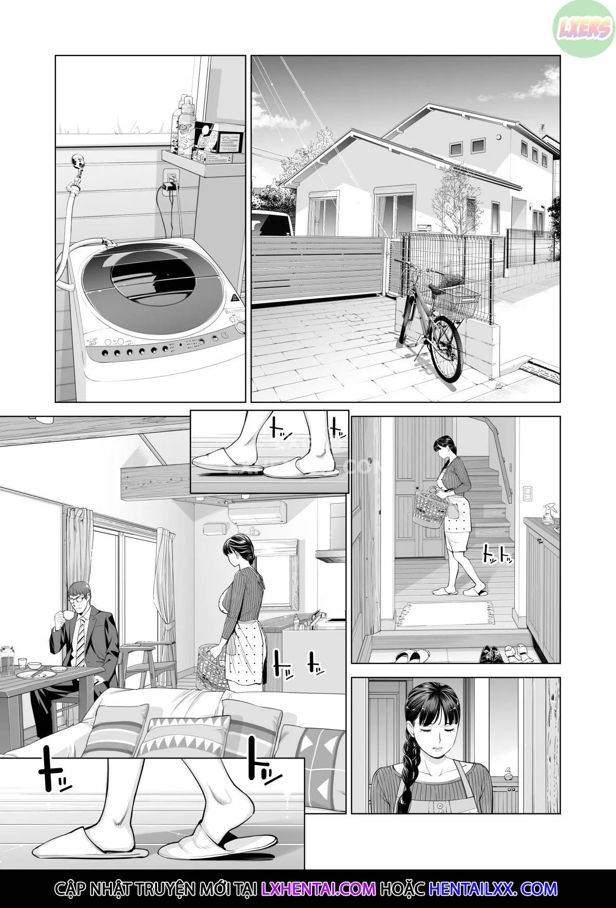 HentaiVN.net - Ảnh 7 - A Housewife Stolen By A Coworker Besides Her Blackout Drunk Husband [Tsukiyo No Midare Zake (Zenpen) Moonlit Intoxication; Tsukiyo No Midare Zake (Kouhen) Moonlit Intoxication] - Chap 2
