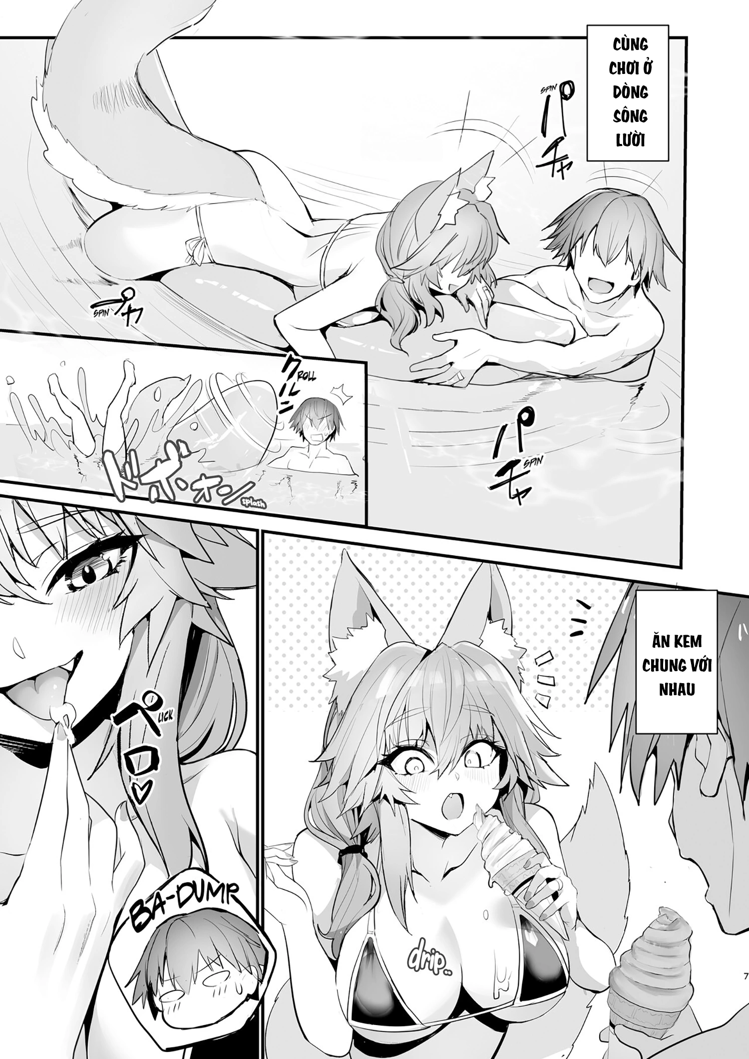 HentaiVN.net - Ảnh 8 - Buổi hẹn hò ở hồ bơi giữa mùa hè với Tamamo-chan - Oneshot