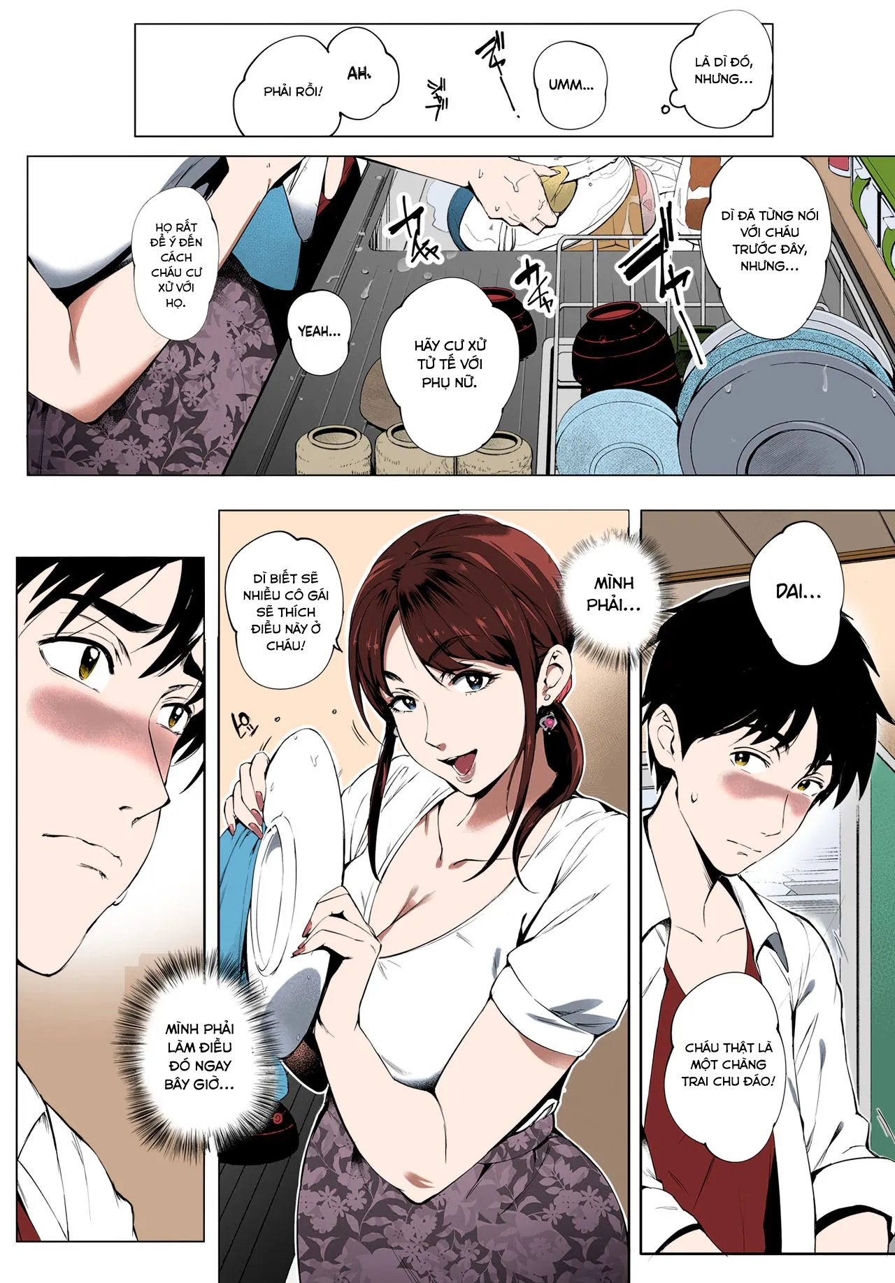 HentaiVN.net - Ảnh 7 - Gạ chịch bà dì đang thiếu thốn tình dục  - Oneshot [Full màu]