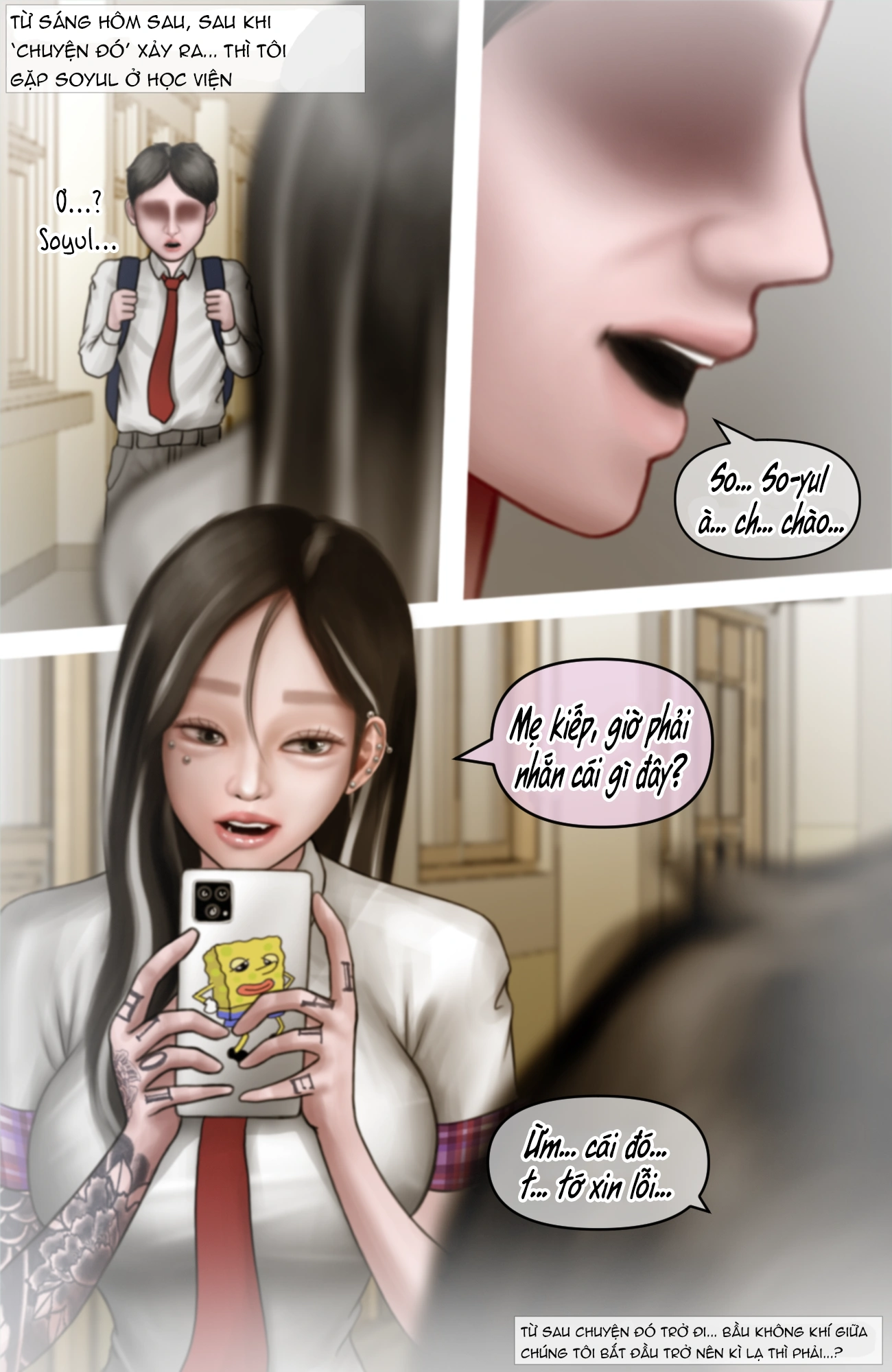 HentaiVN.net - Ảnh 8 - Gái Du Côn X Wibu Đụt Cận Trĩ - Chap 3
